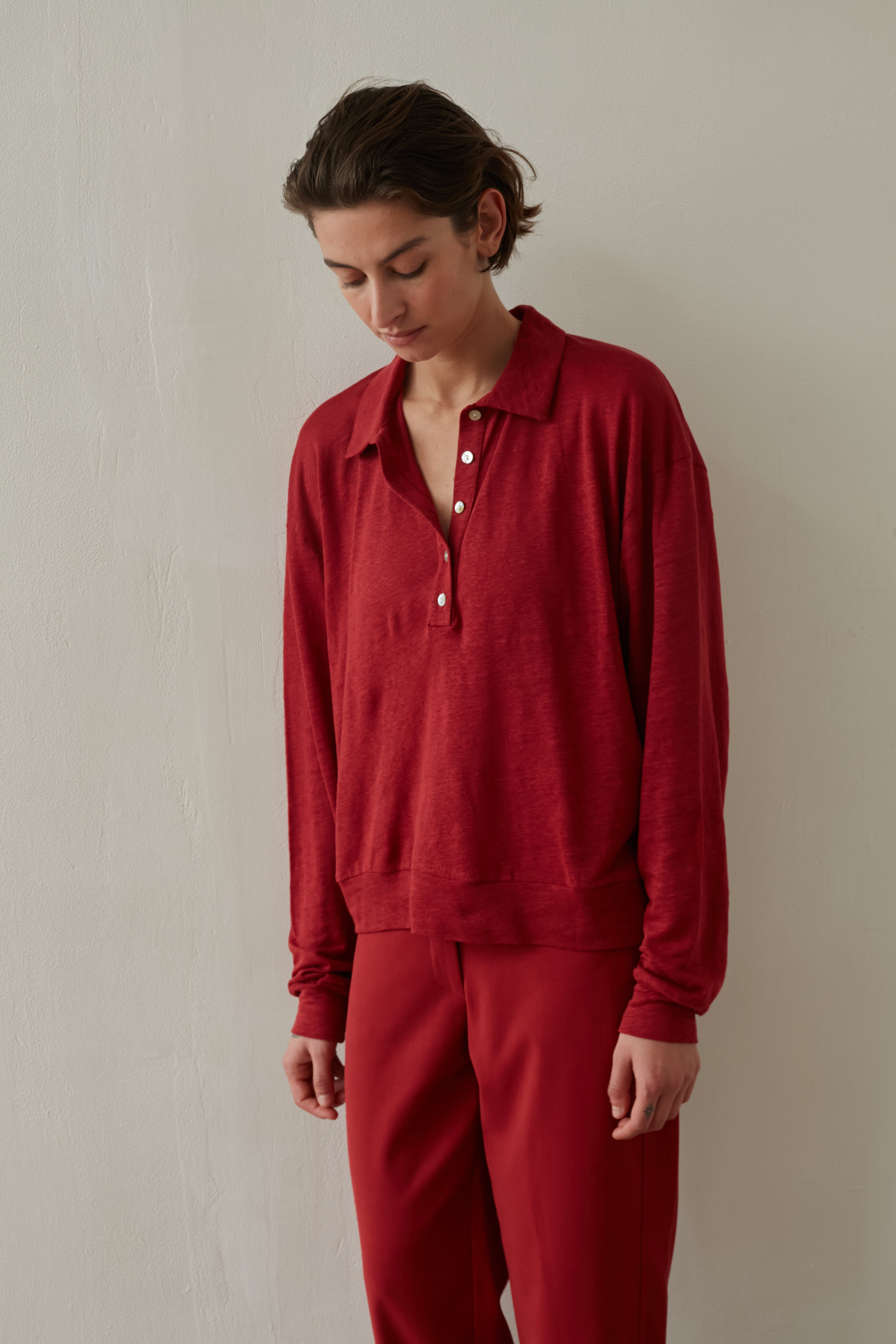 light linen sweat red