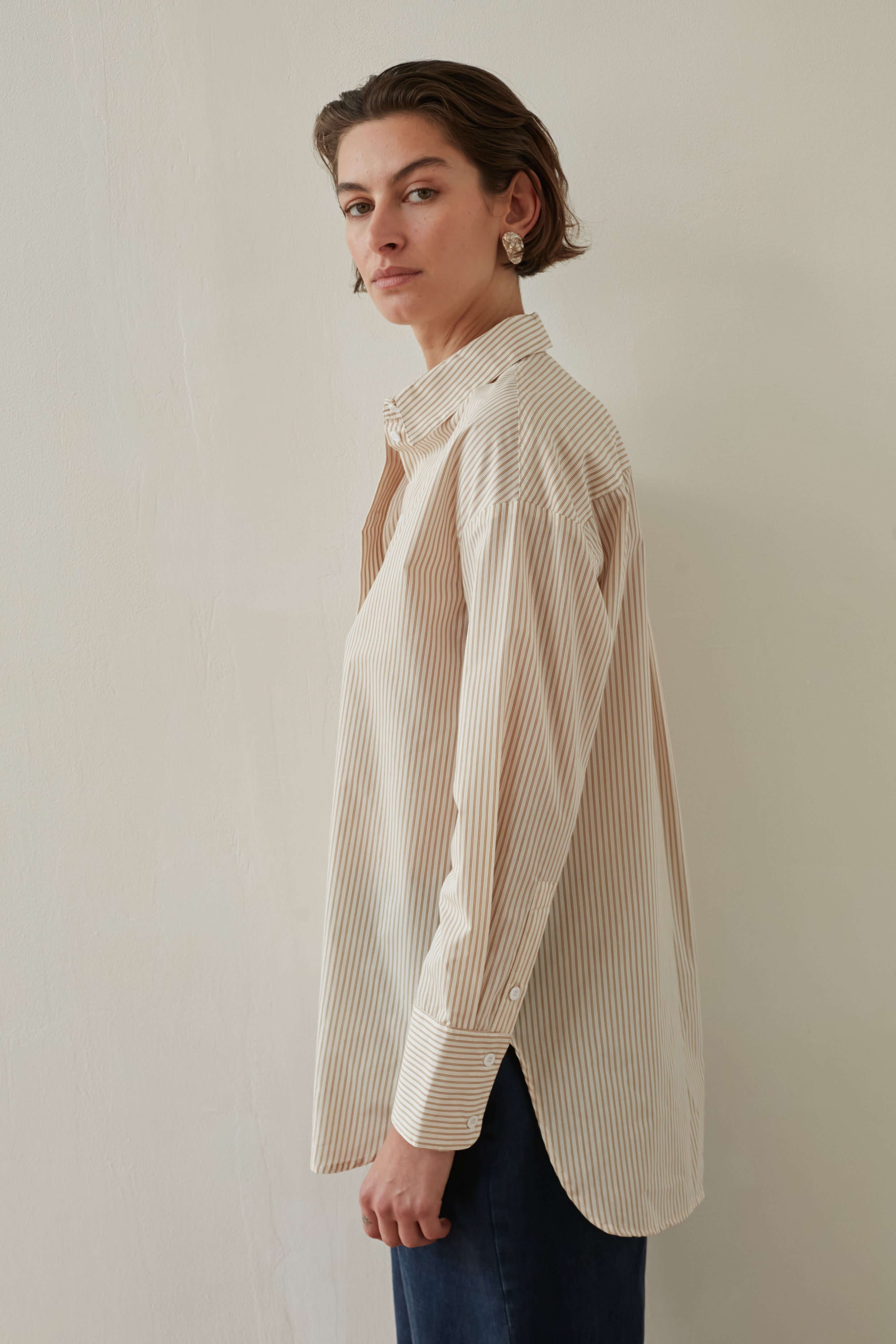 Moon top Stripes camel