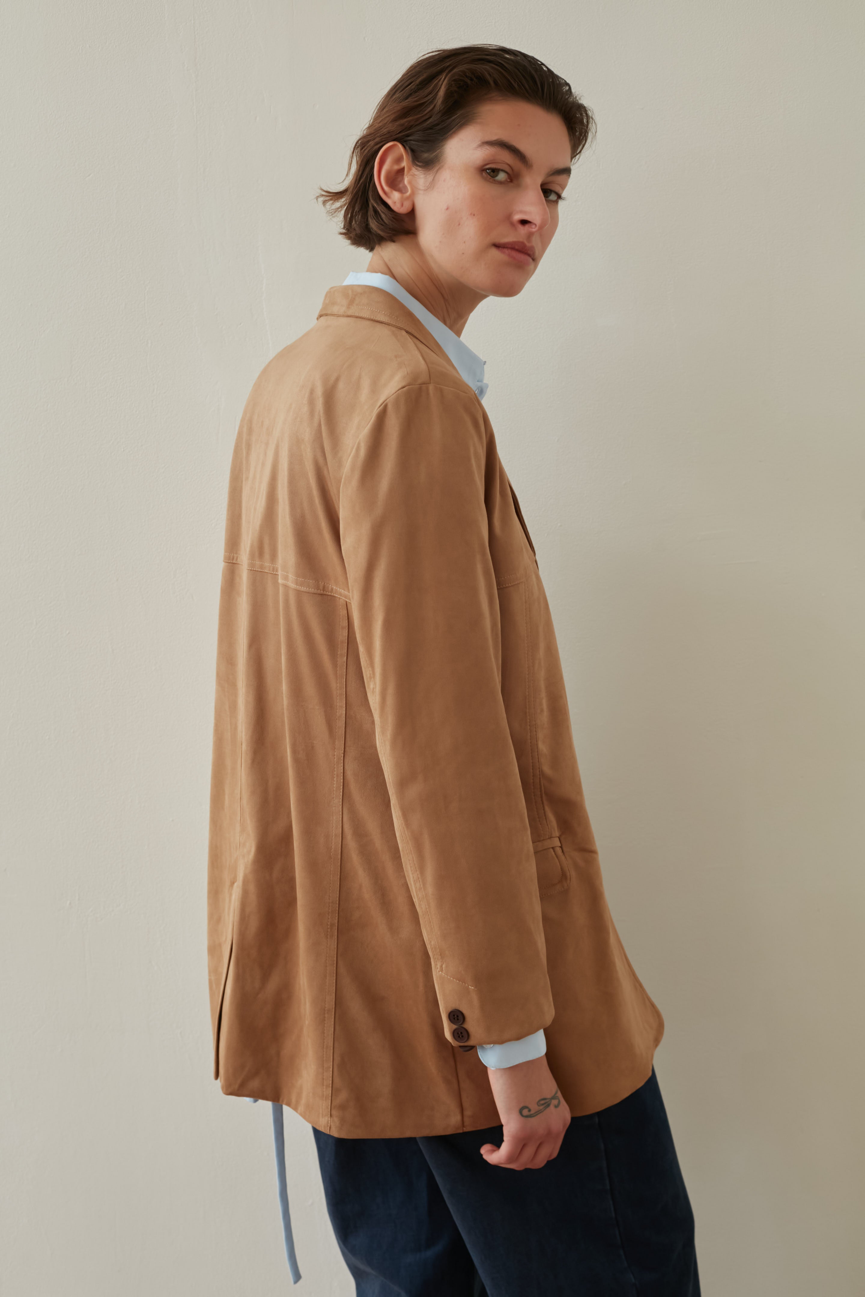 Suede jacket Camel