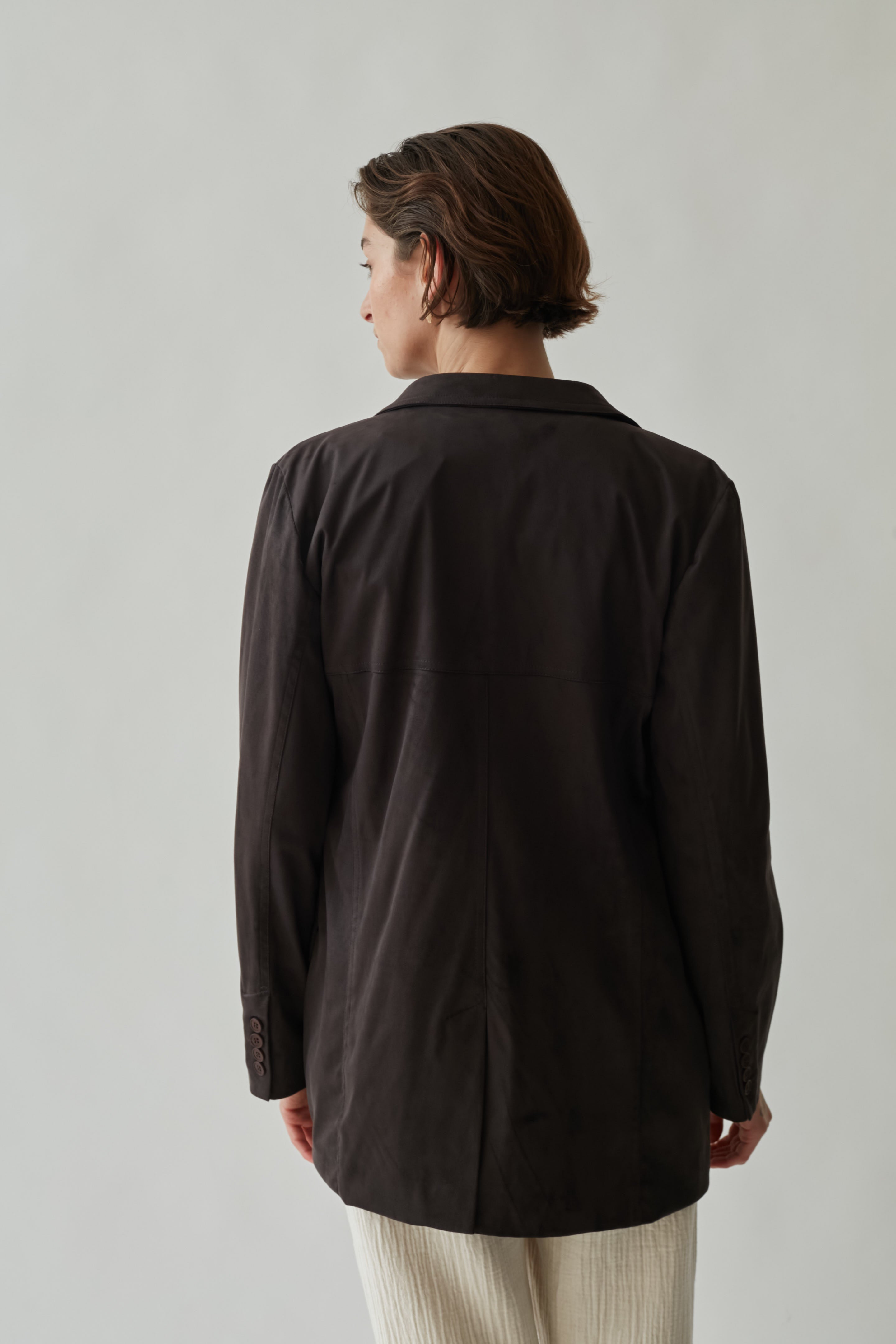 Suede jacket chocolate