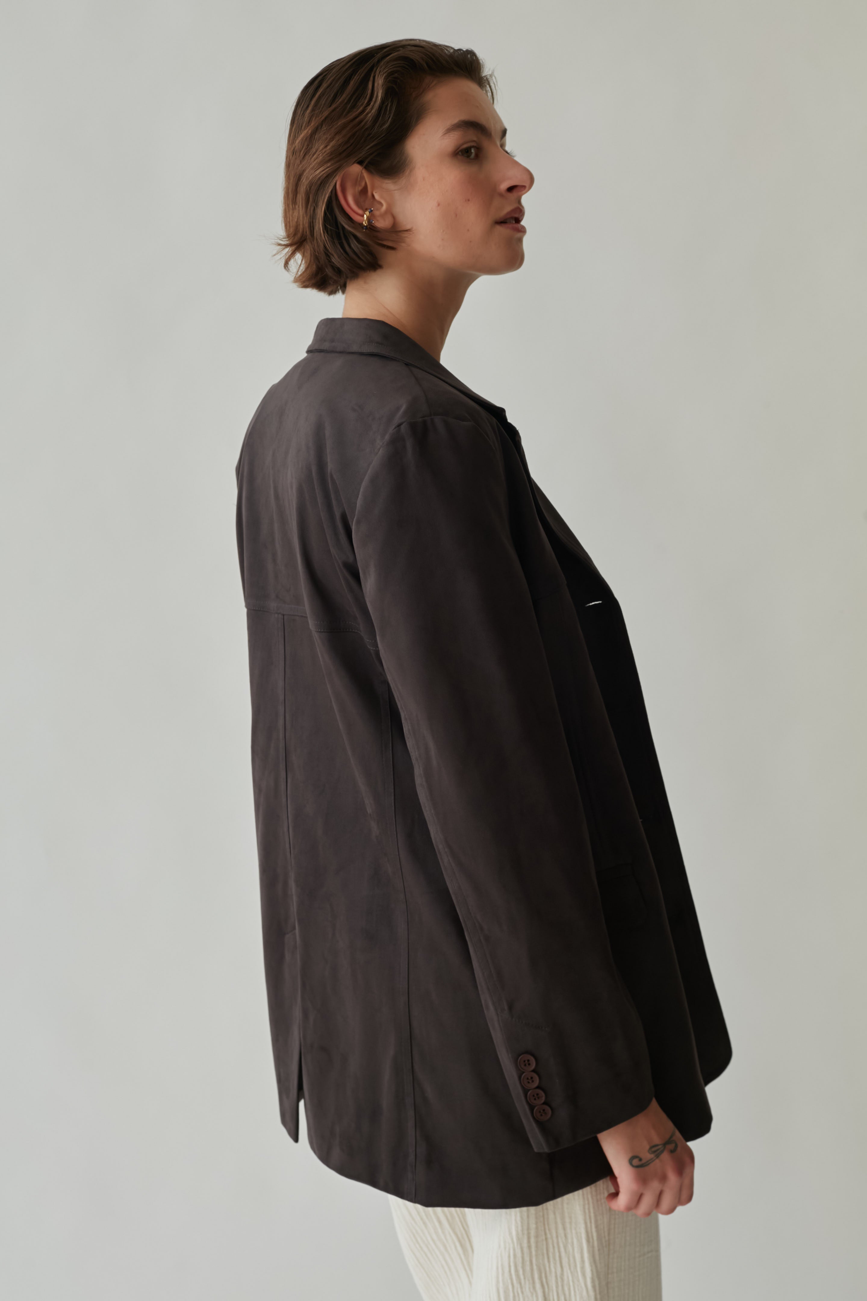 Suede jacket chocolate