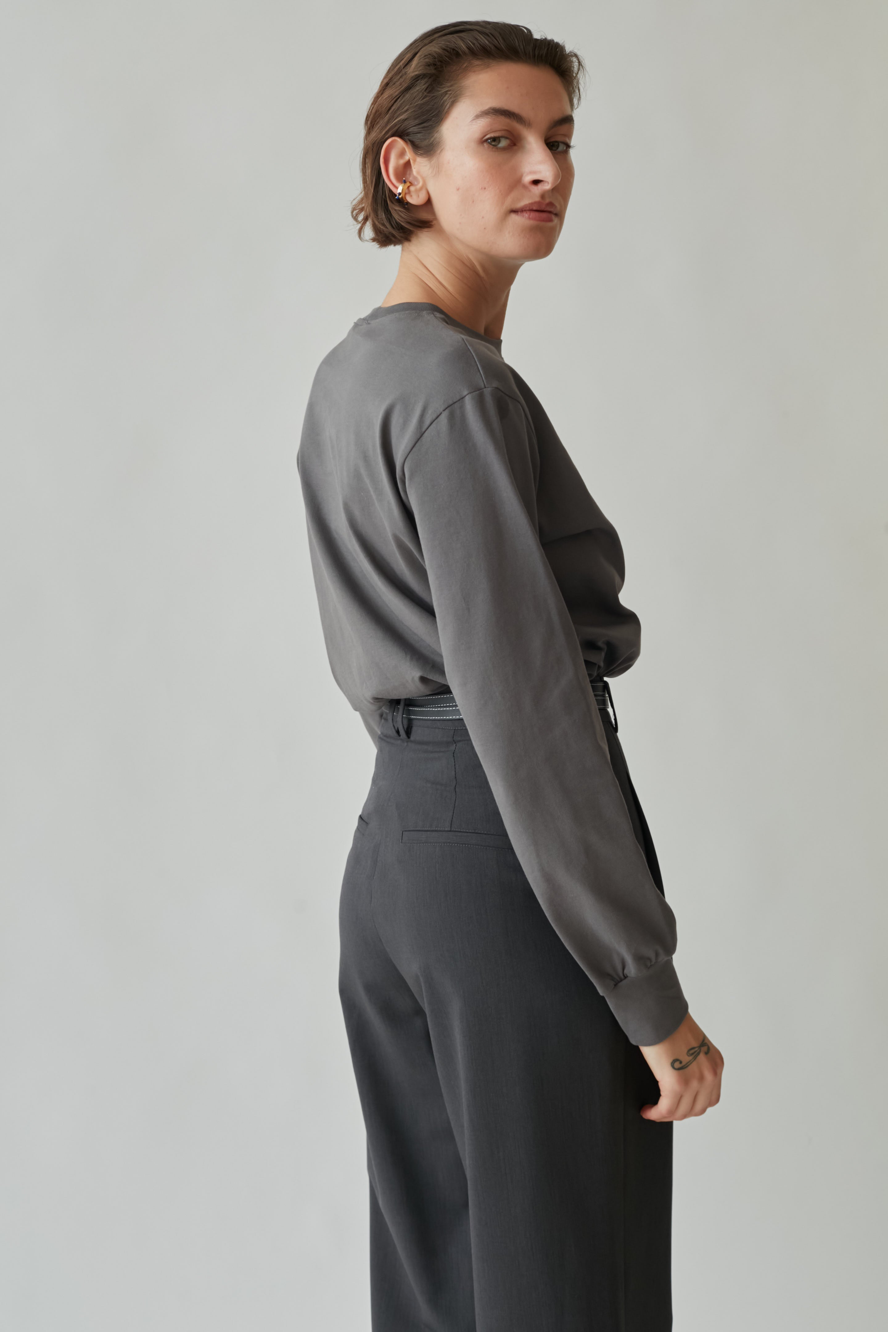 Wide bruno pants gray