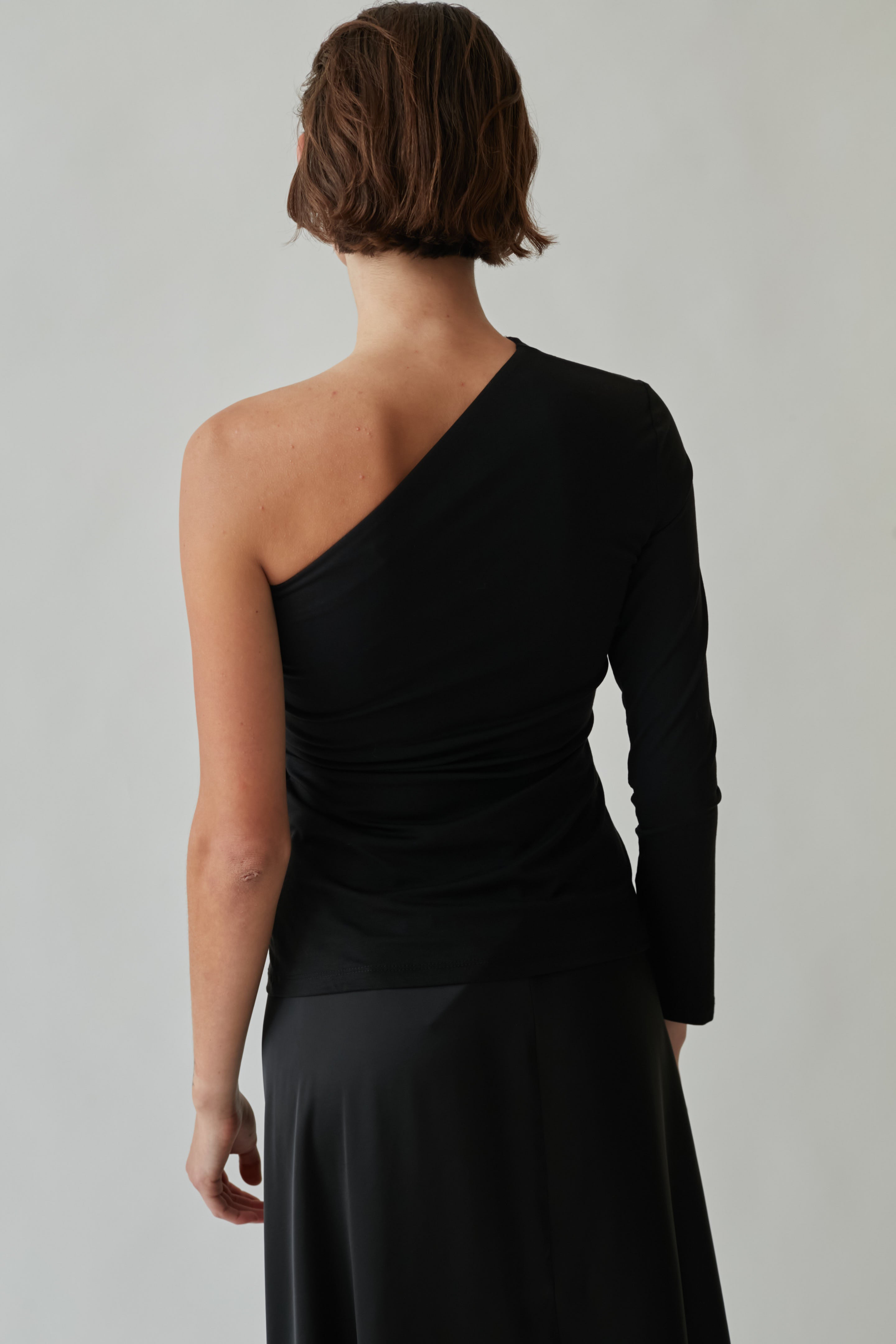 long one sleeve top black