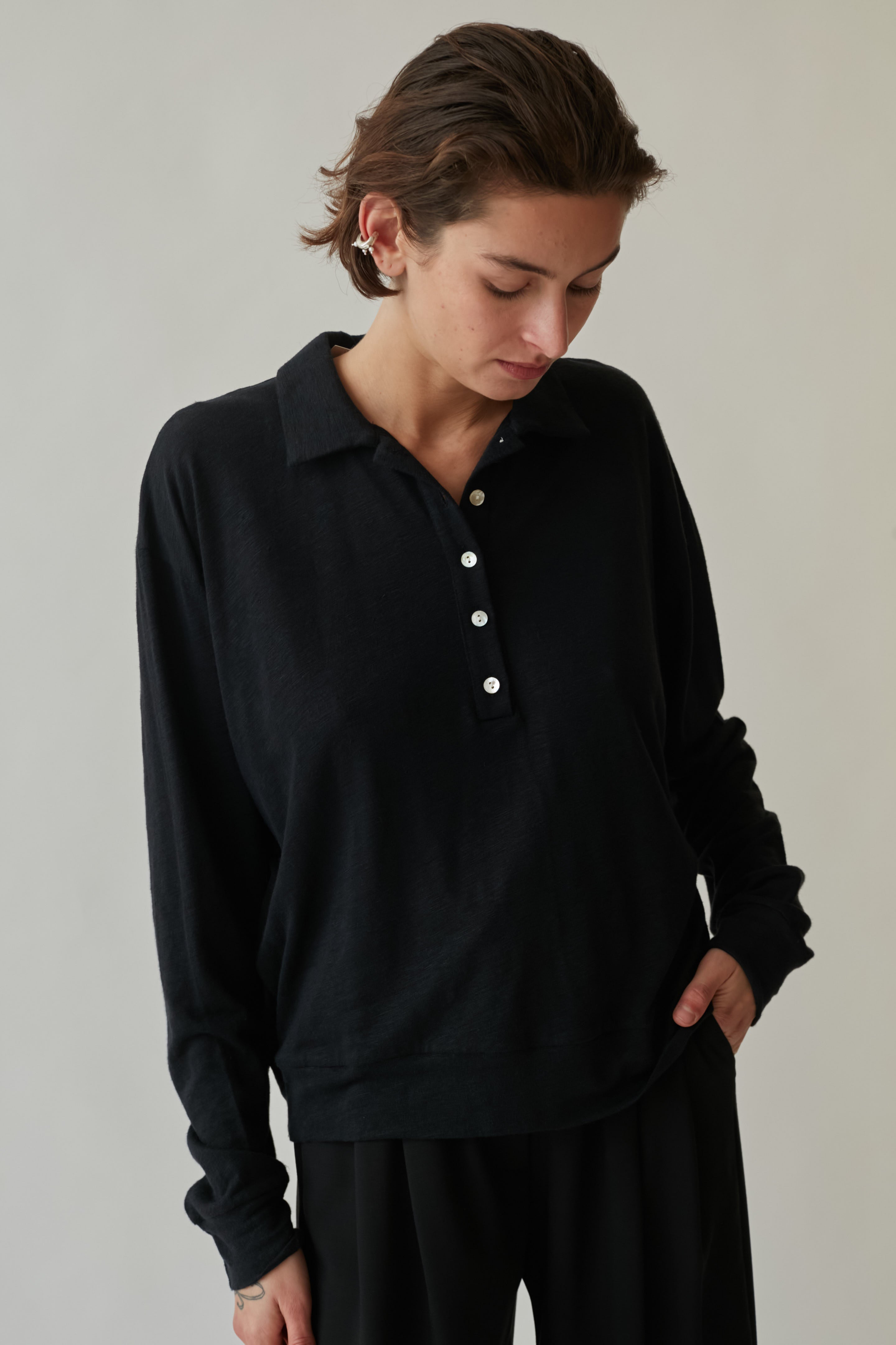 light linen sweat black
