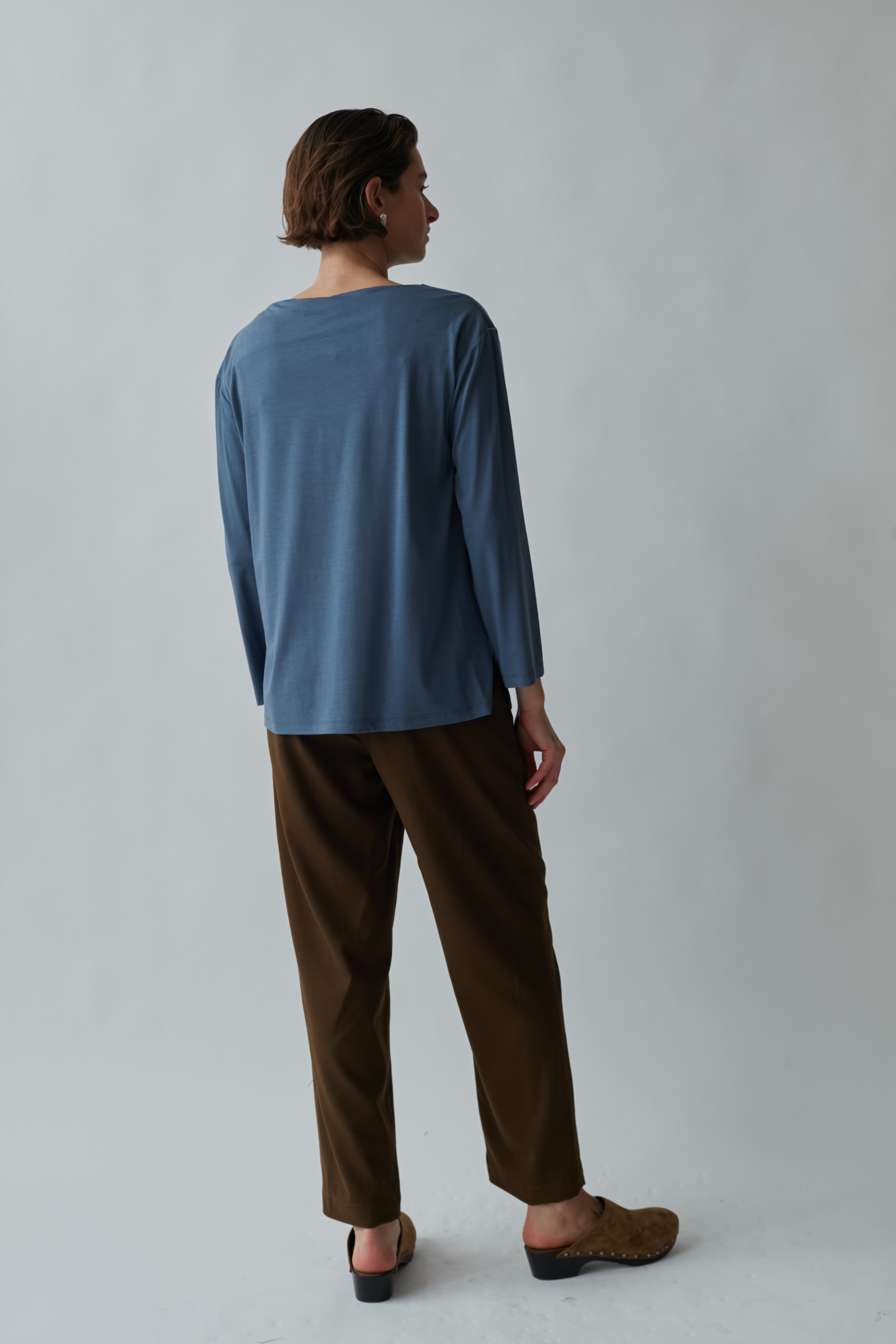 Suede pants chocolate