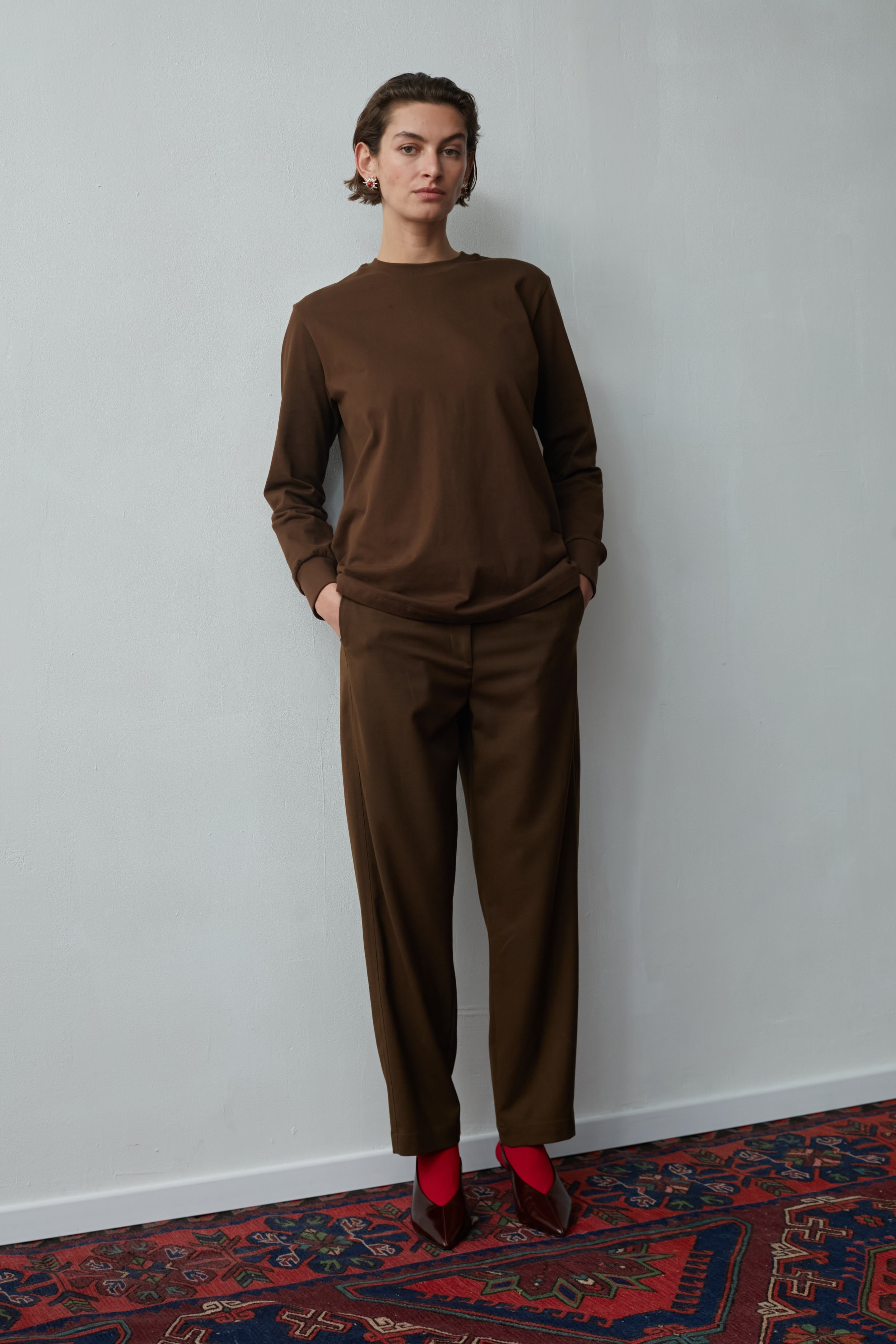 mid rise bruno pants coffee