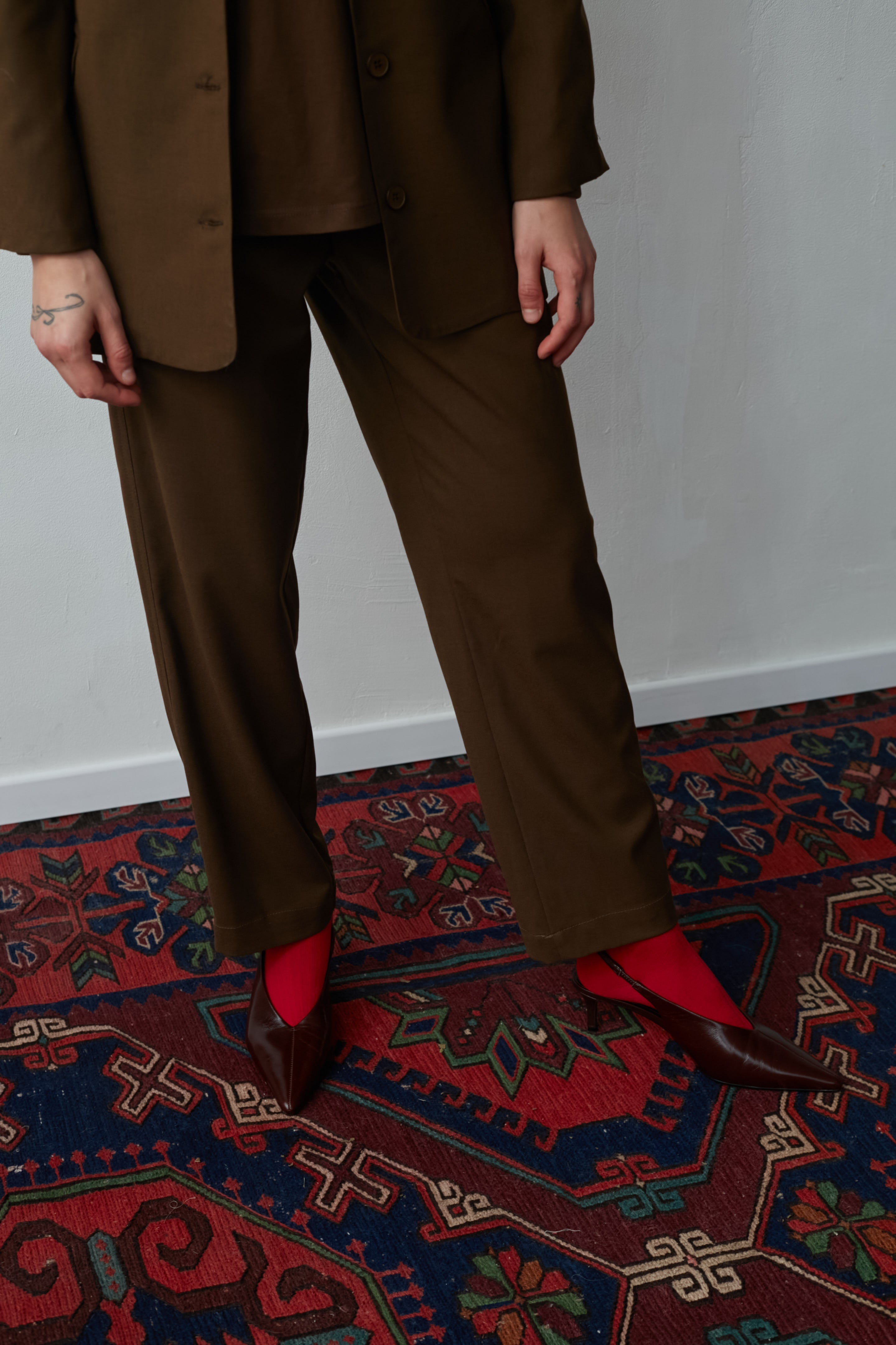 mid rise bruno pants coffee