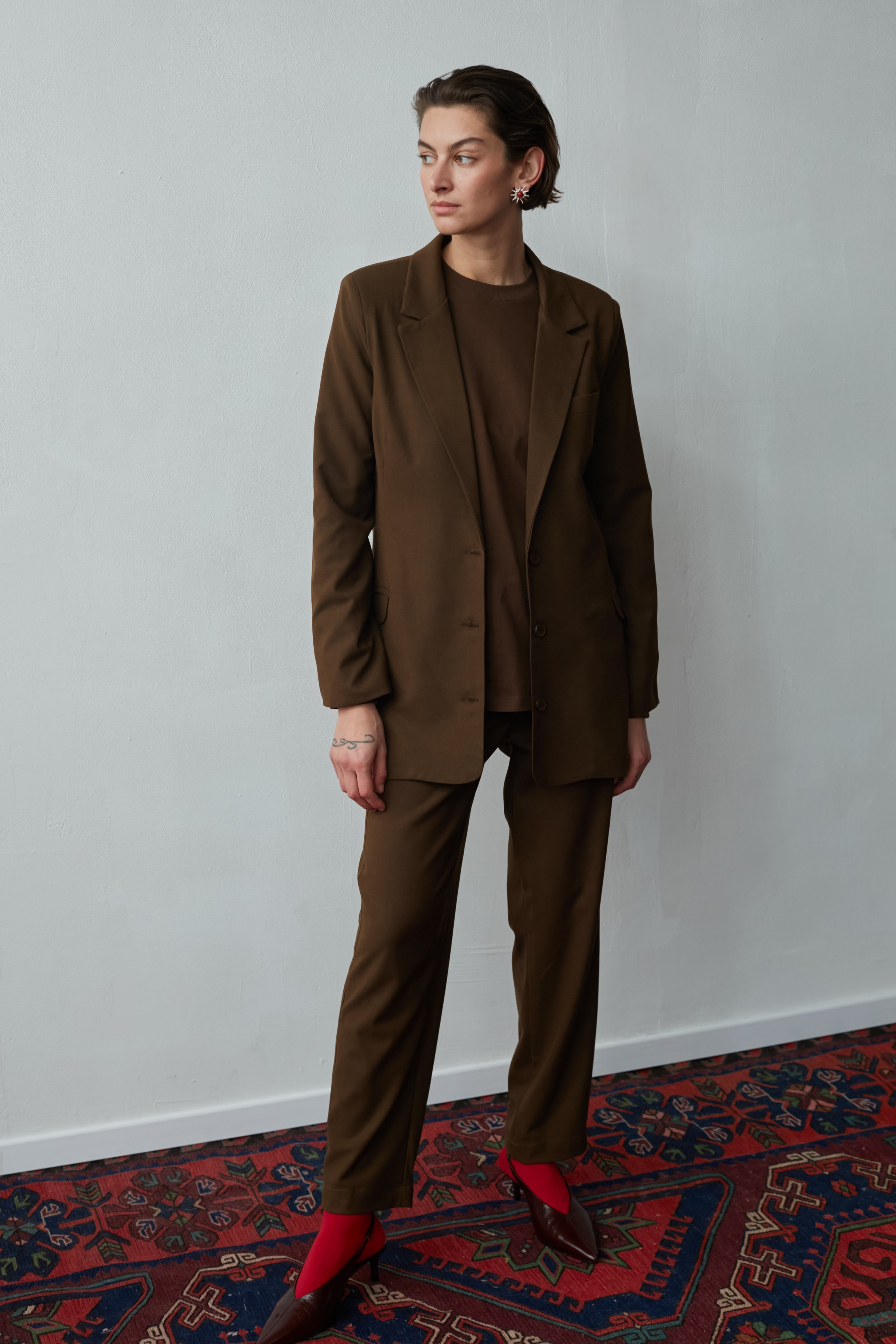 mid rise bruno pants coffee