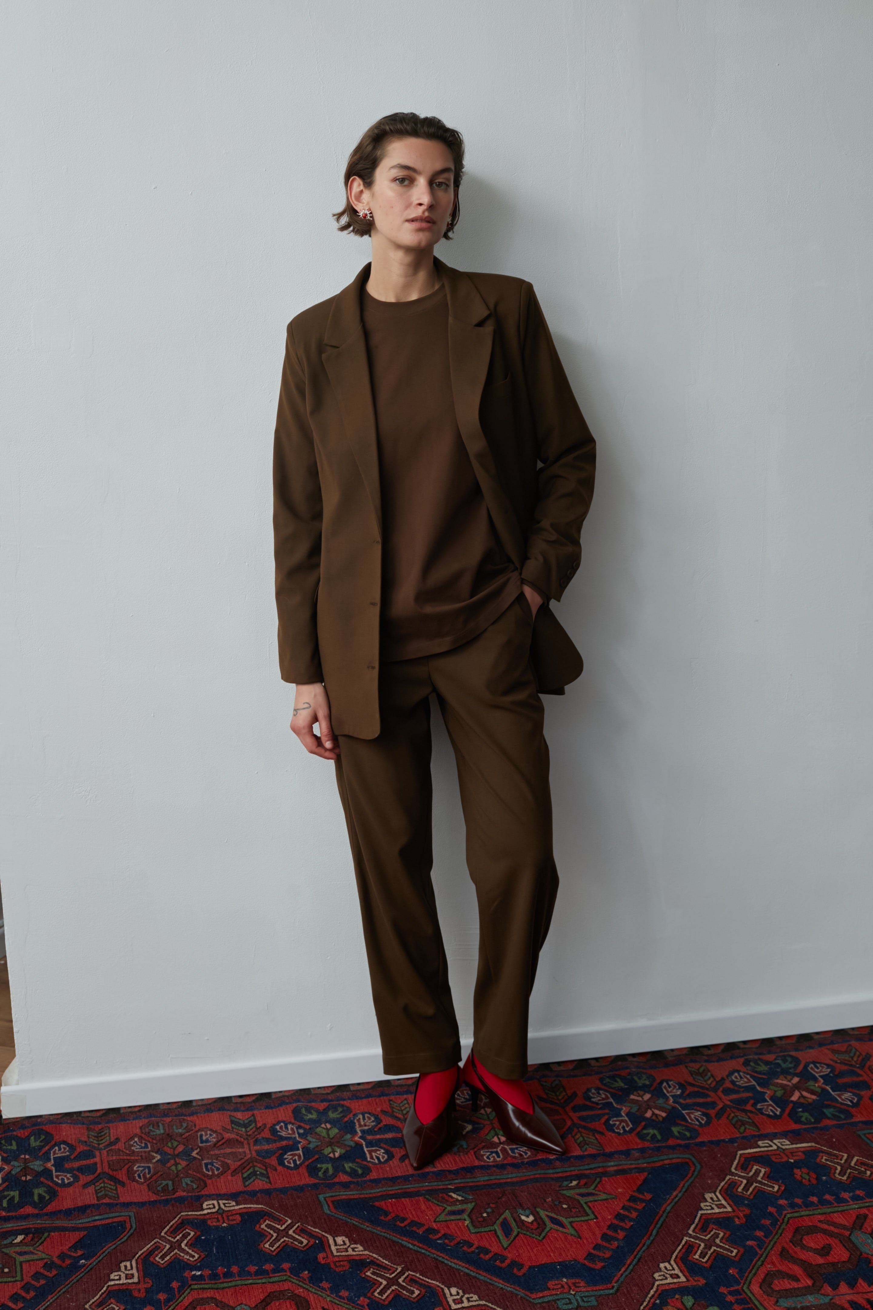 Bruno Fitted jacket coffee