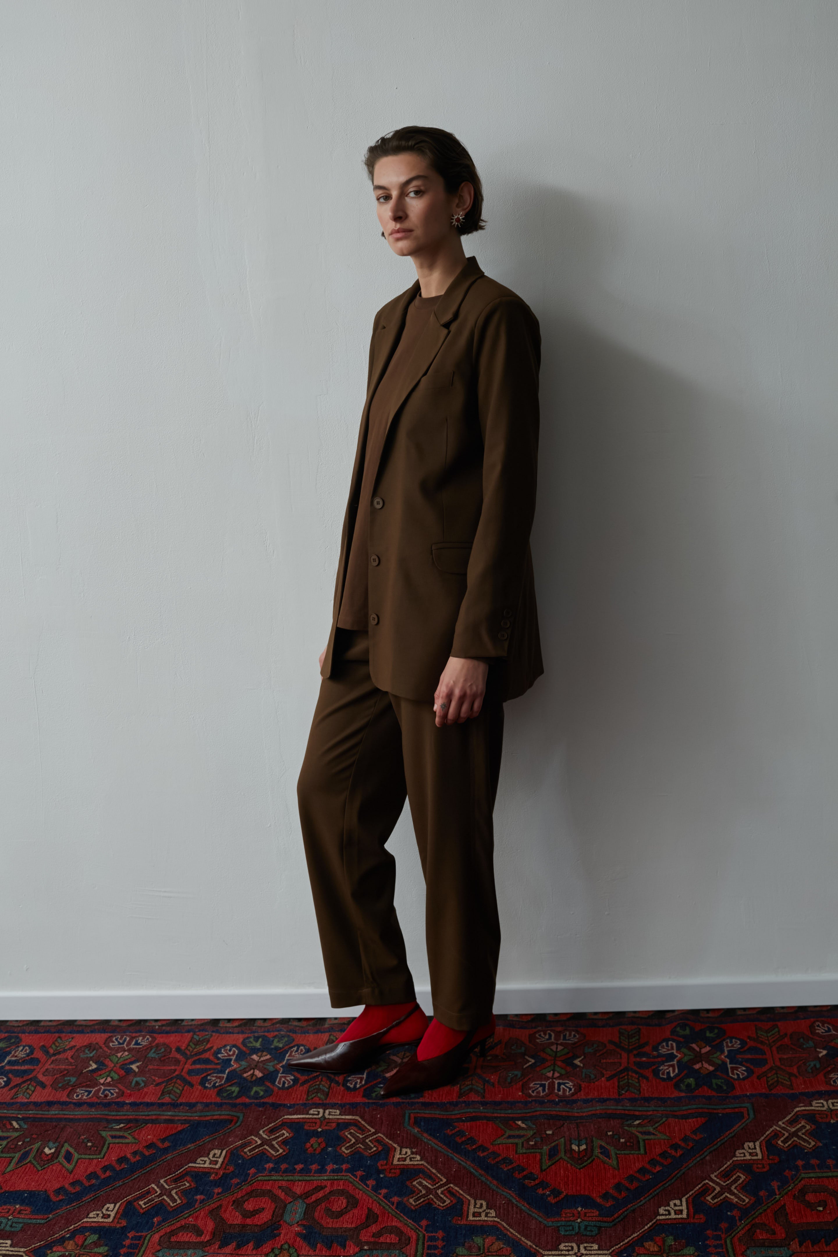 Bruno Fitted jacket coffee