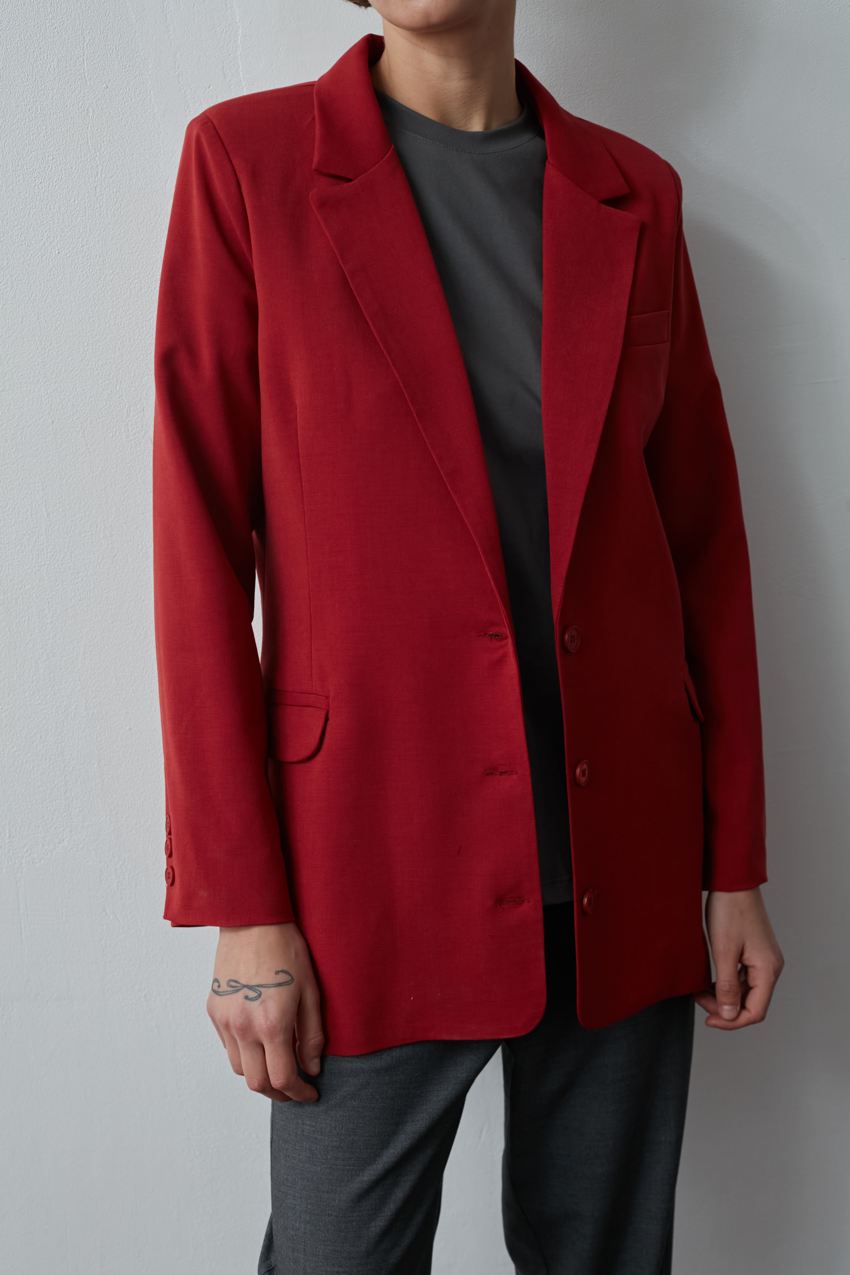 Bruno Fitted jacket cherry
