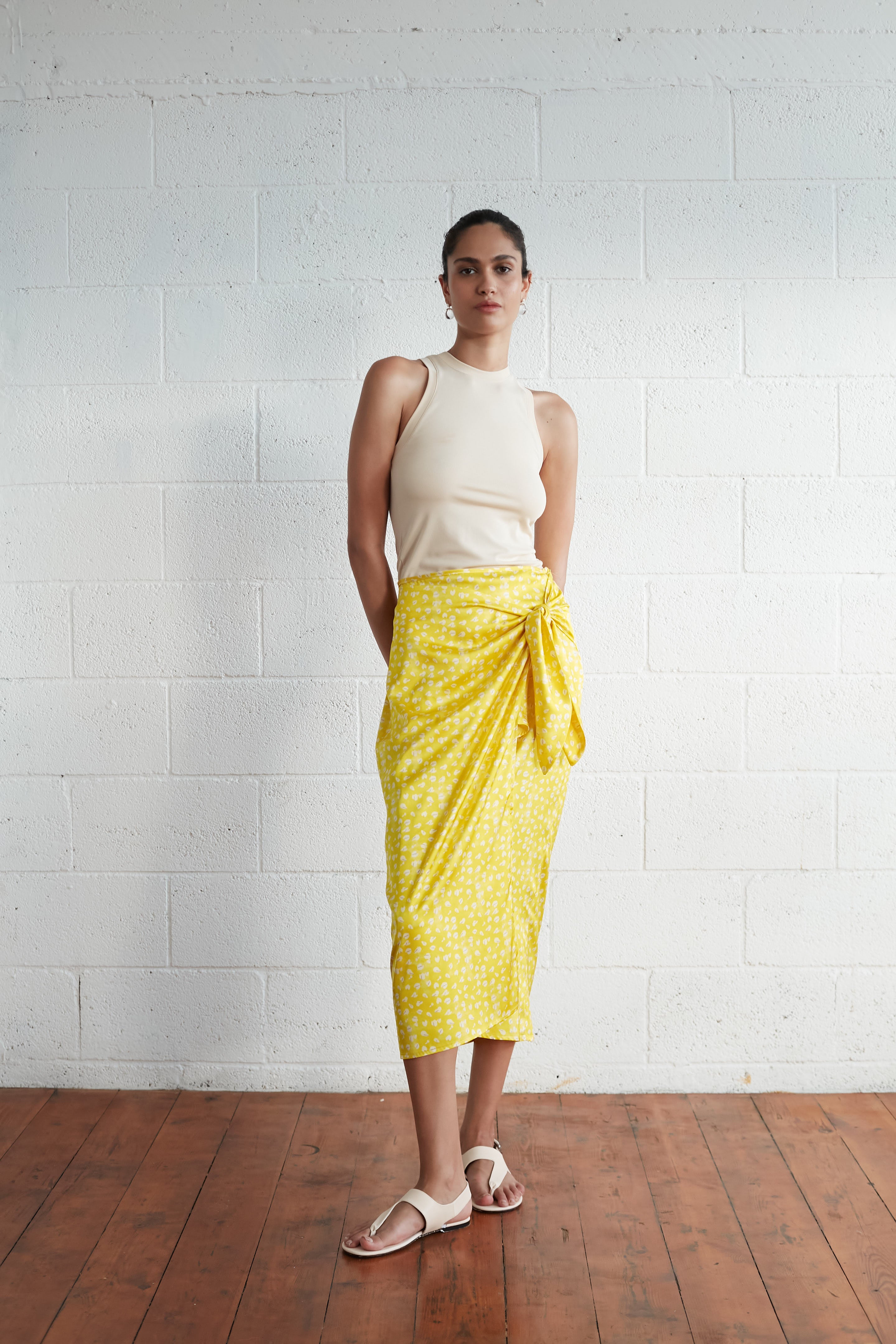 Moonlight skirt printed Yellow