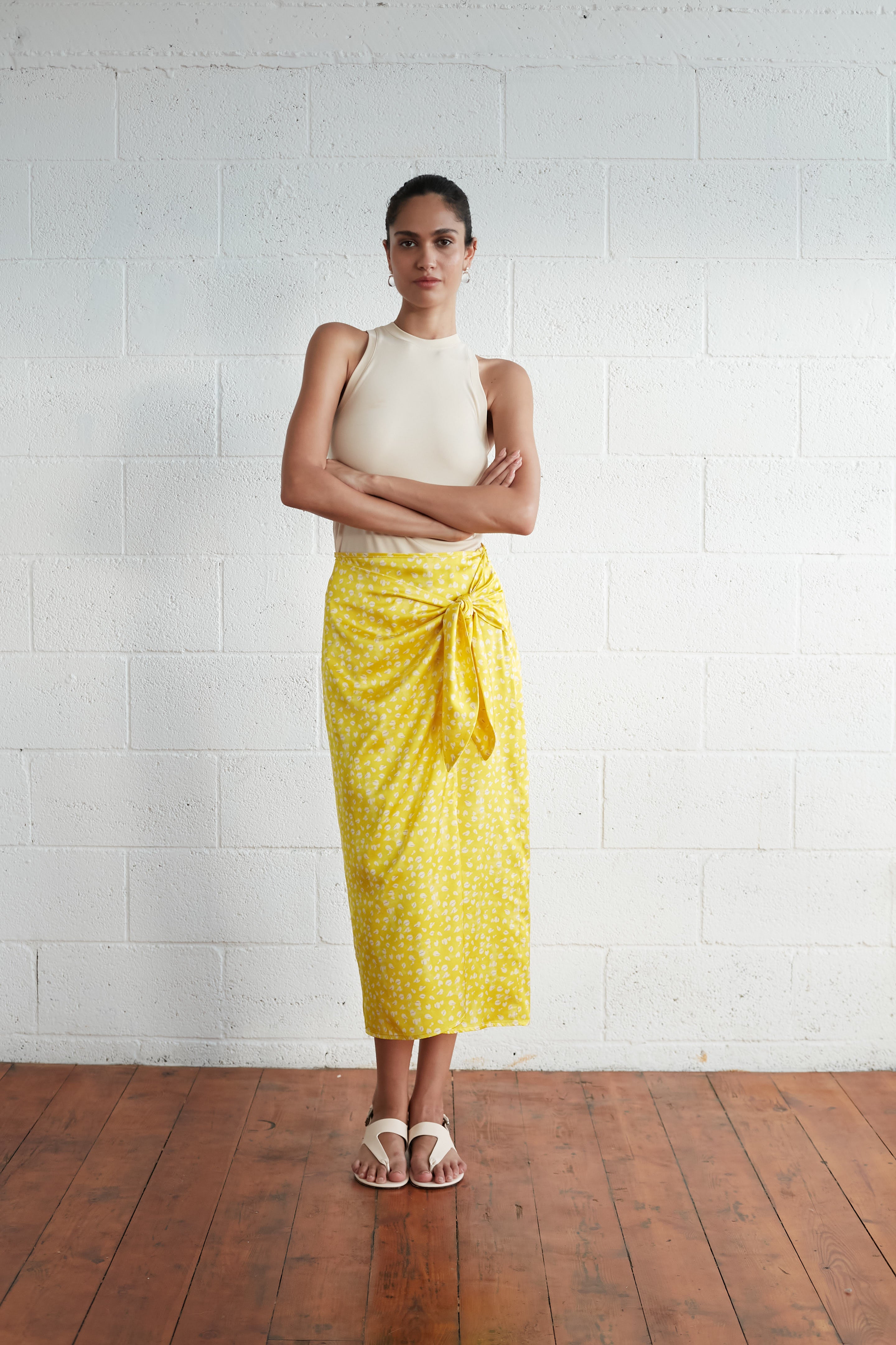 Moonlight skirt printed Yellow