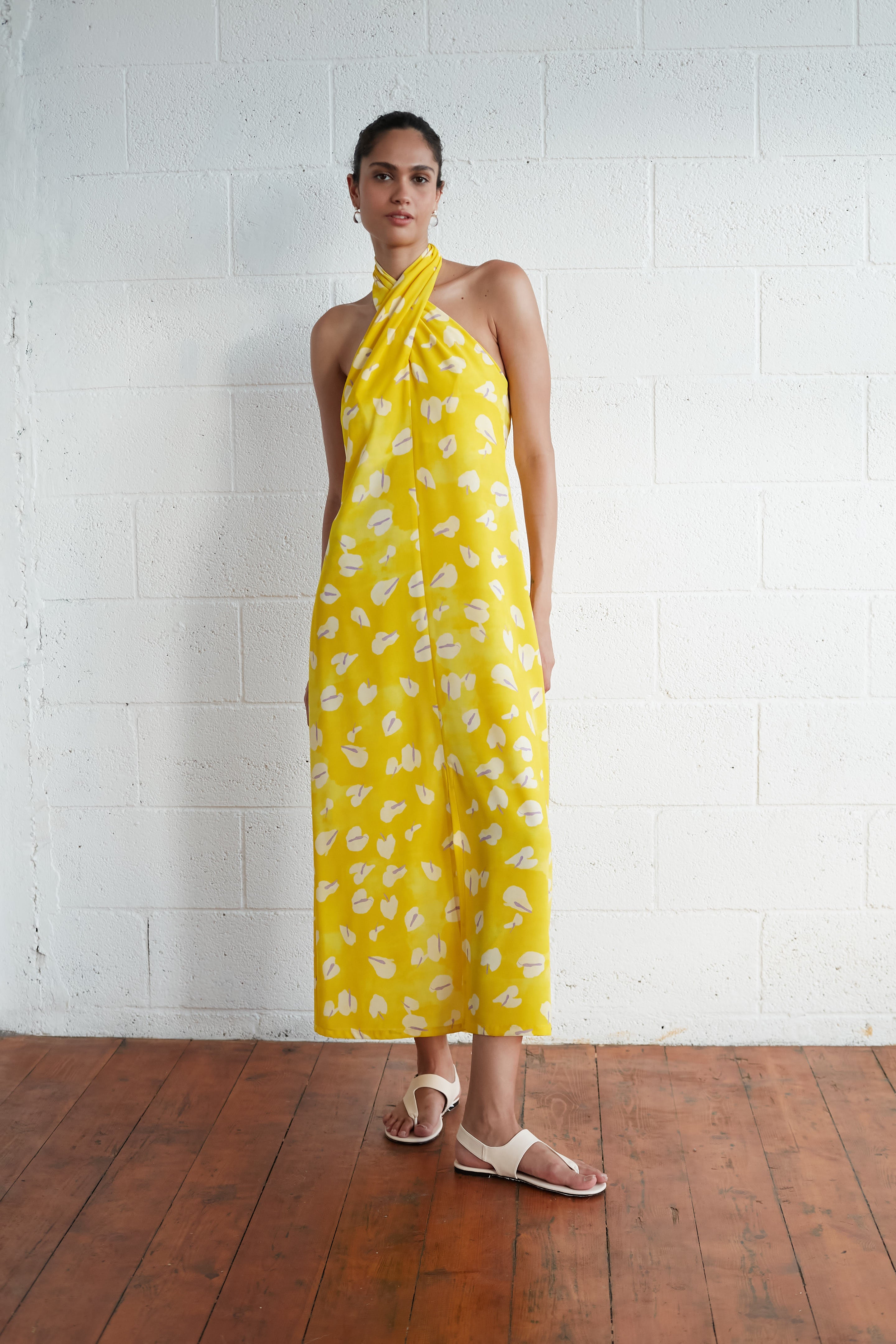 Lyra x dress printed Yellow