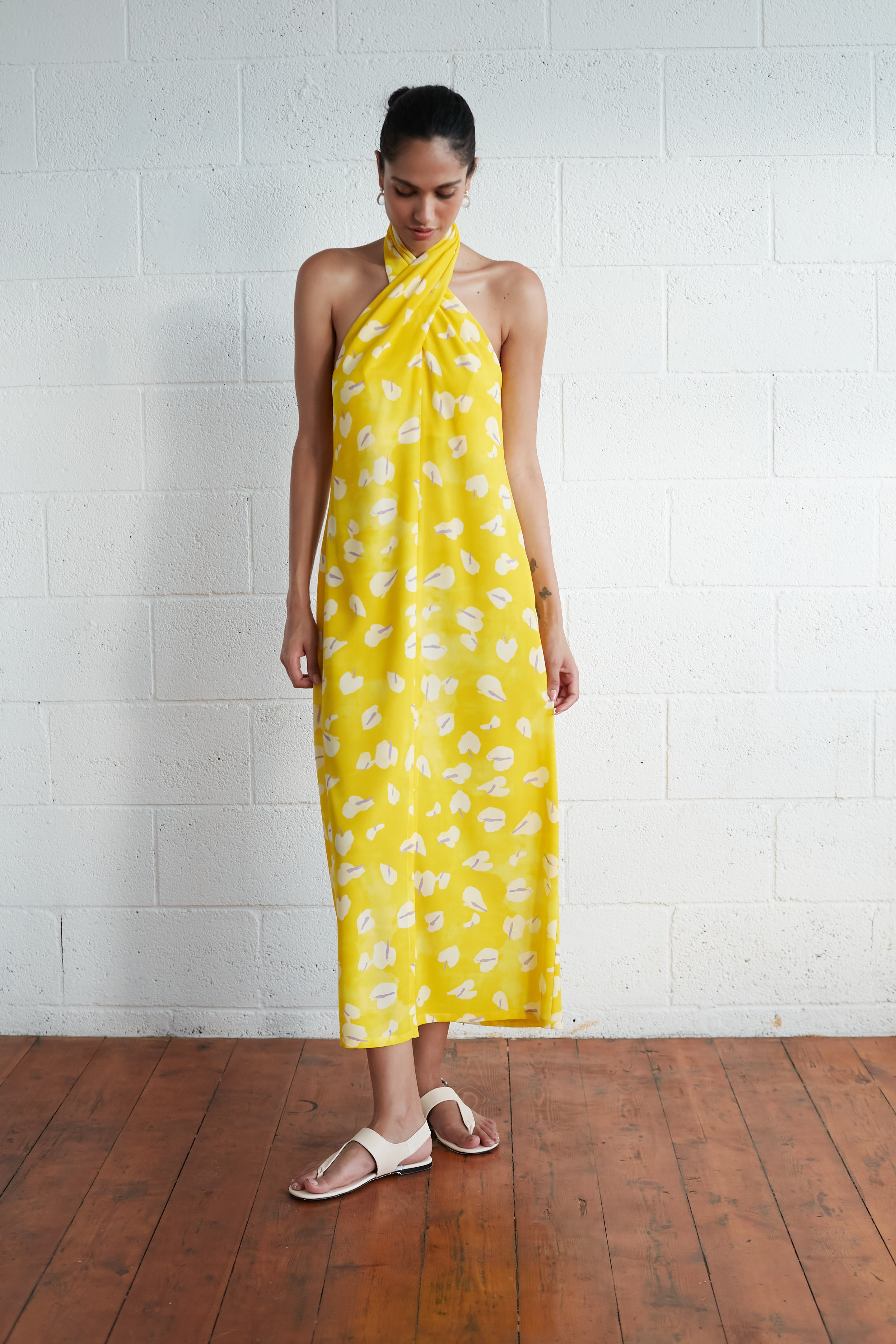 Lyra x dress printed Yellow