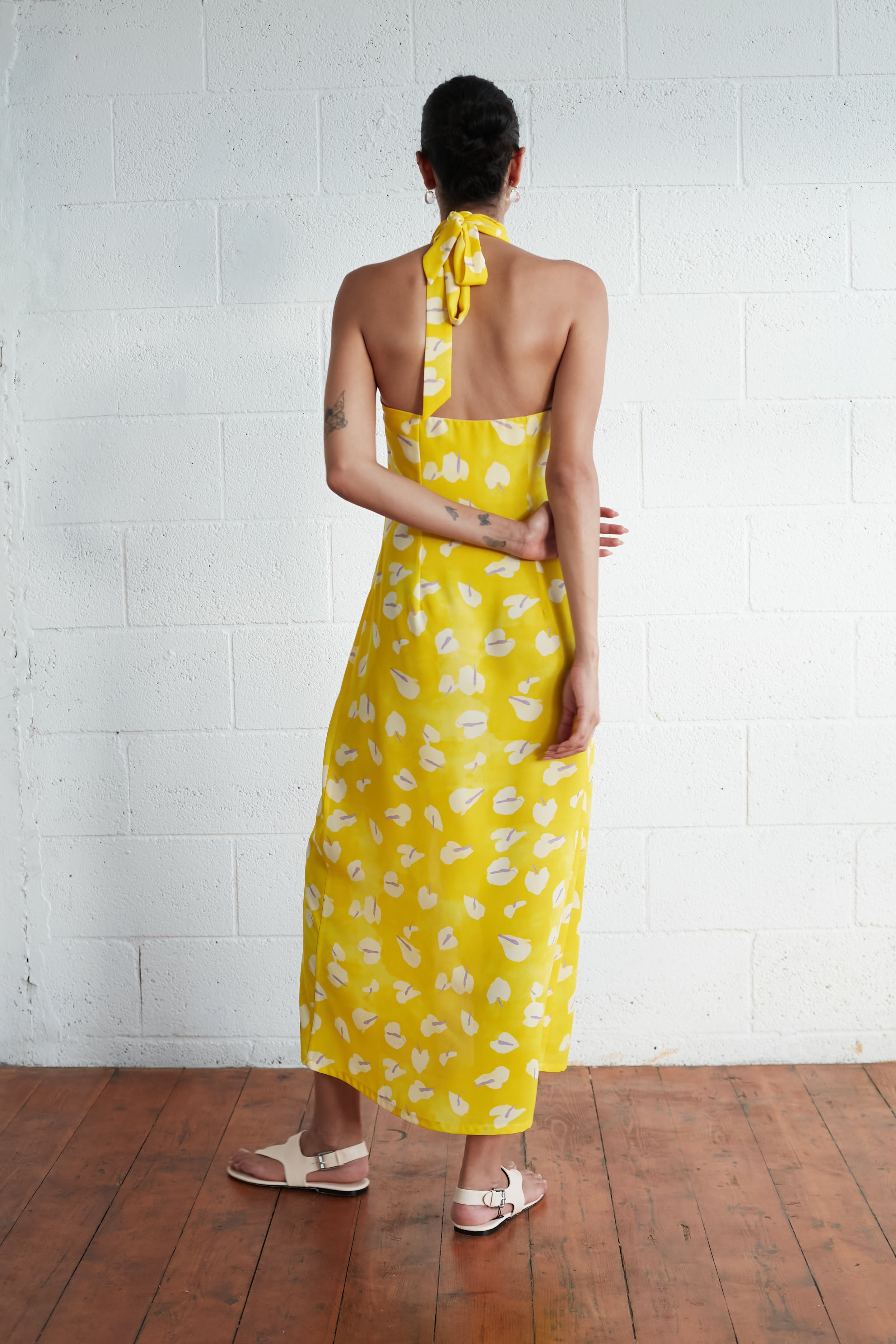 Lyra x dress printed Yellow