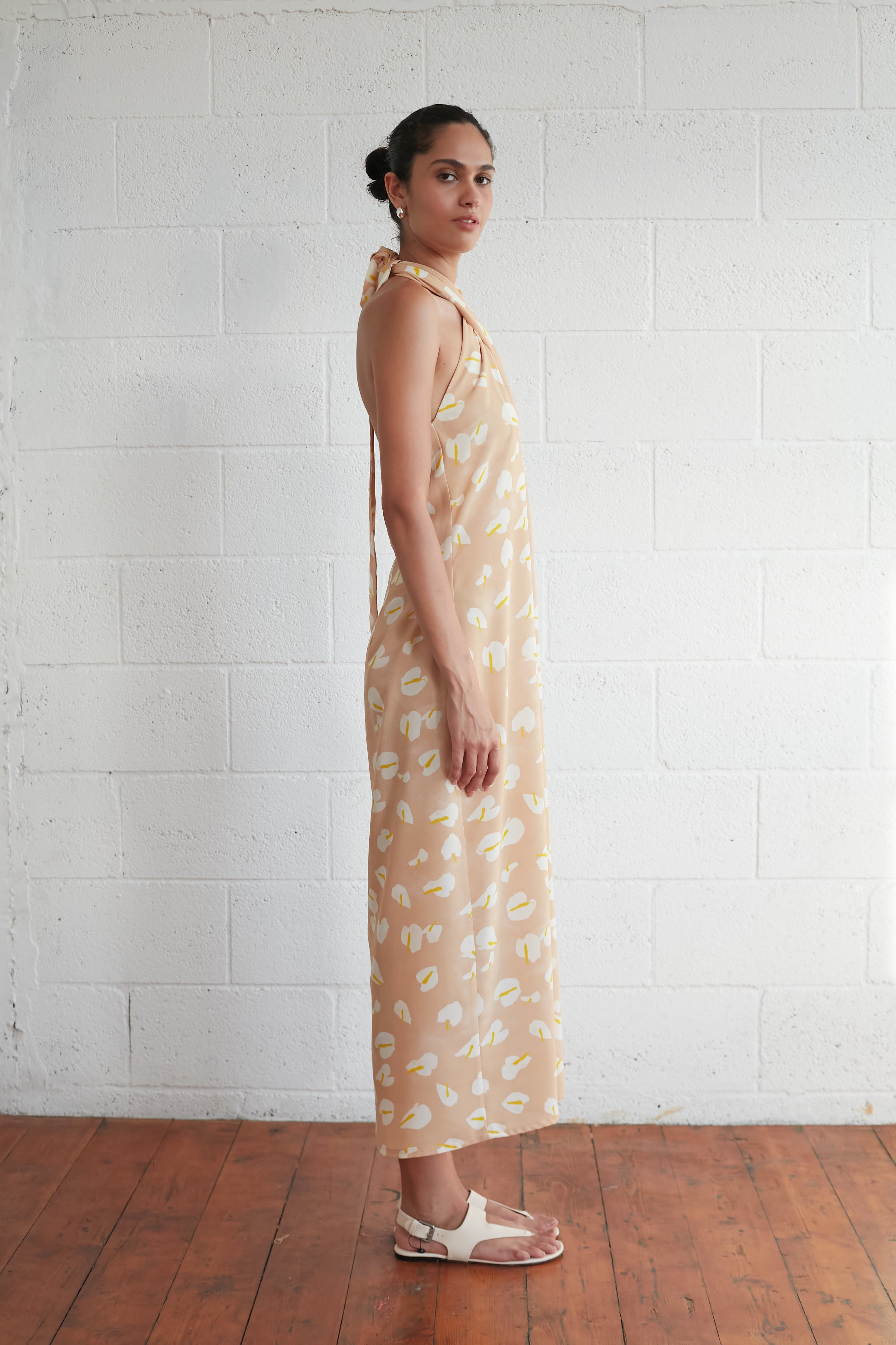 Lyra x dress printed Beige