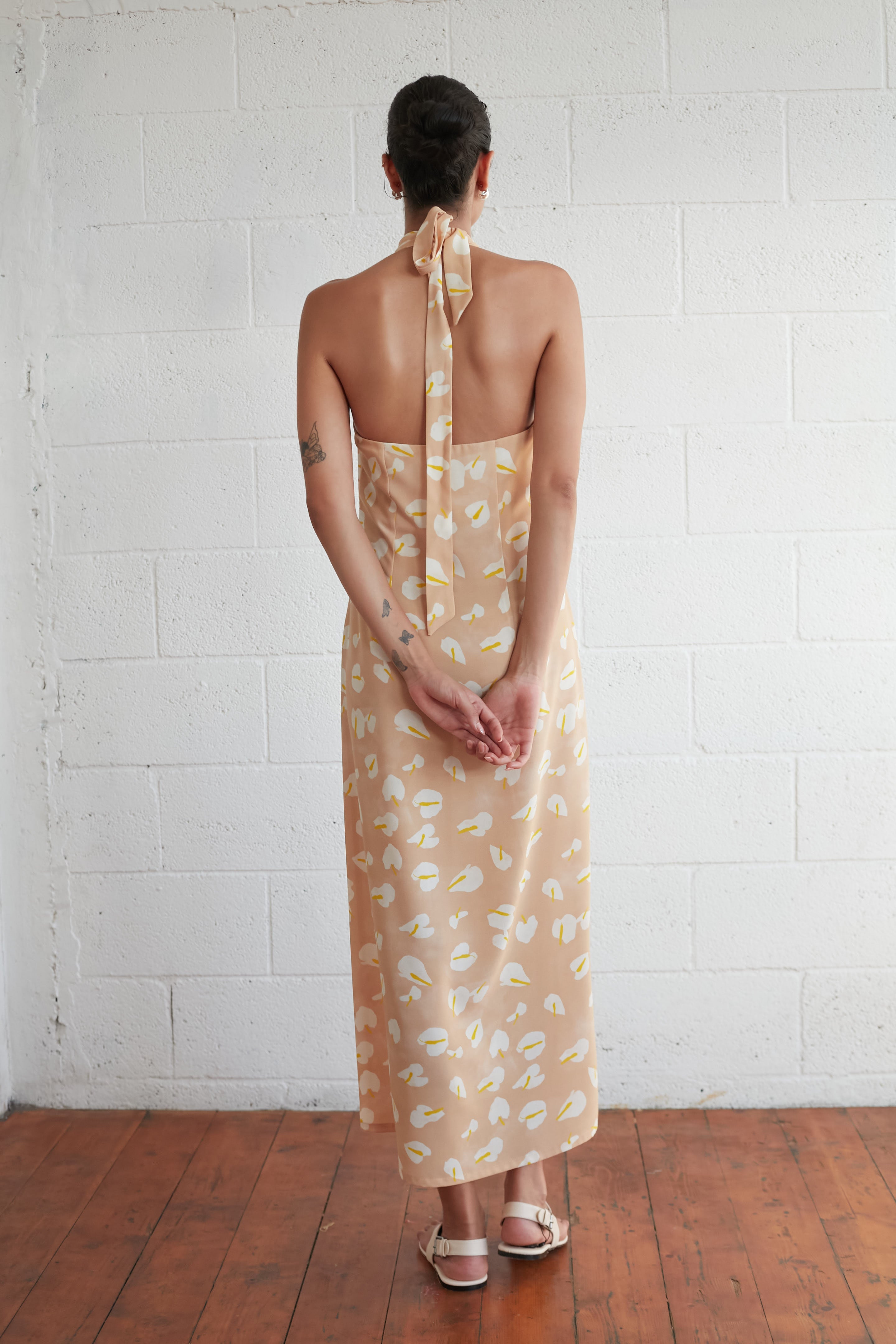 Lyra x dress printed Beige