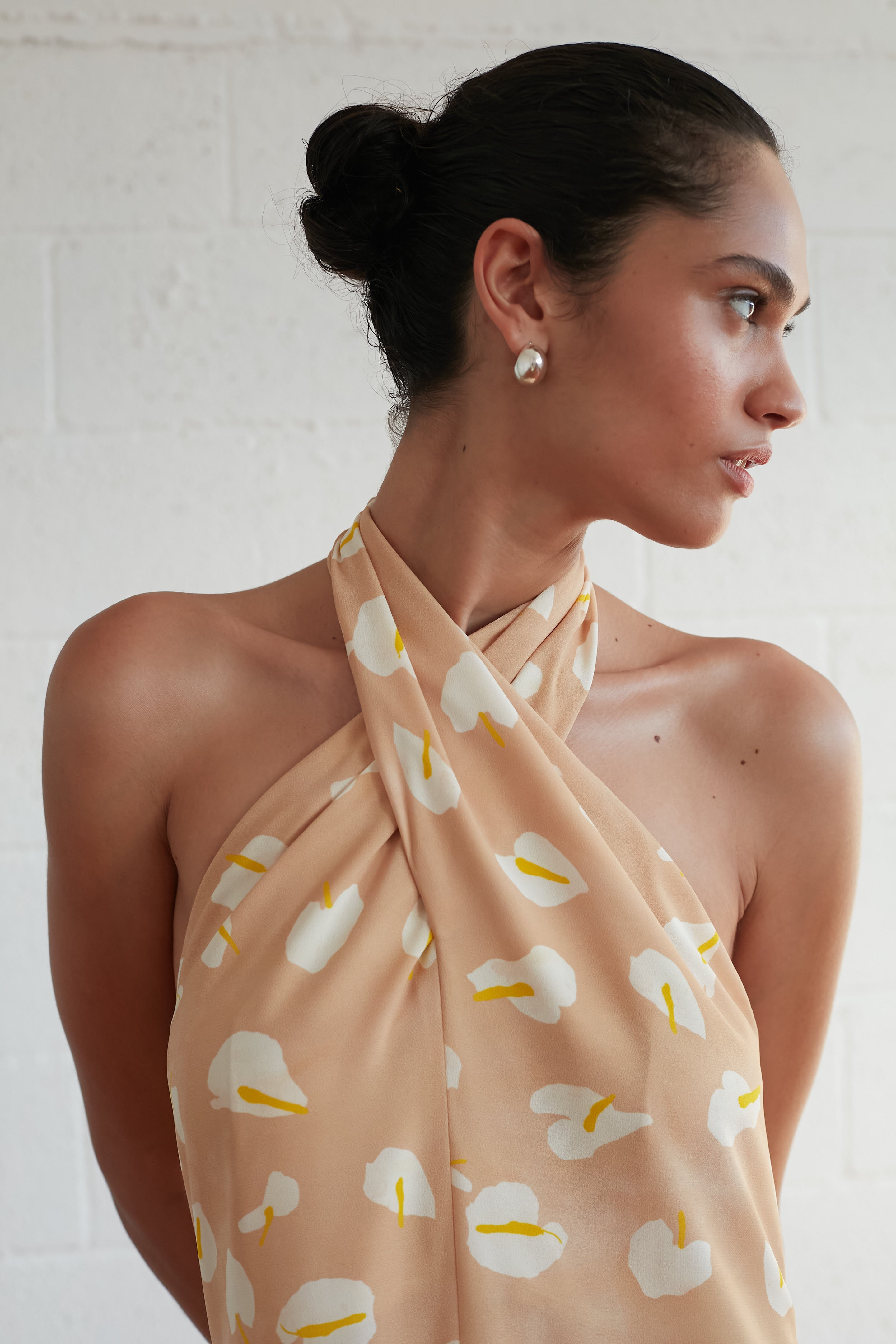 Lyra x dress printed Beige