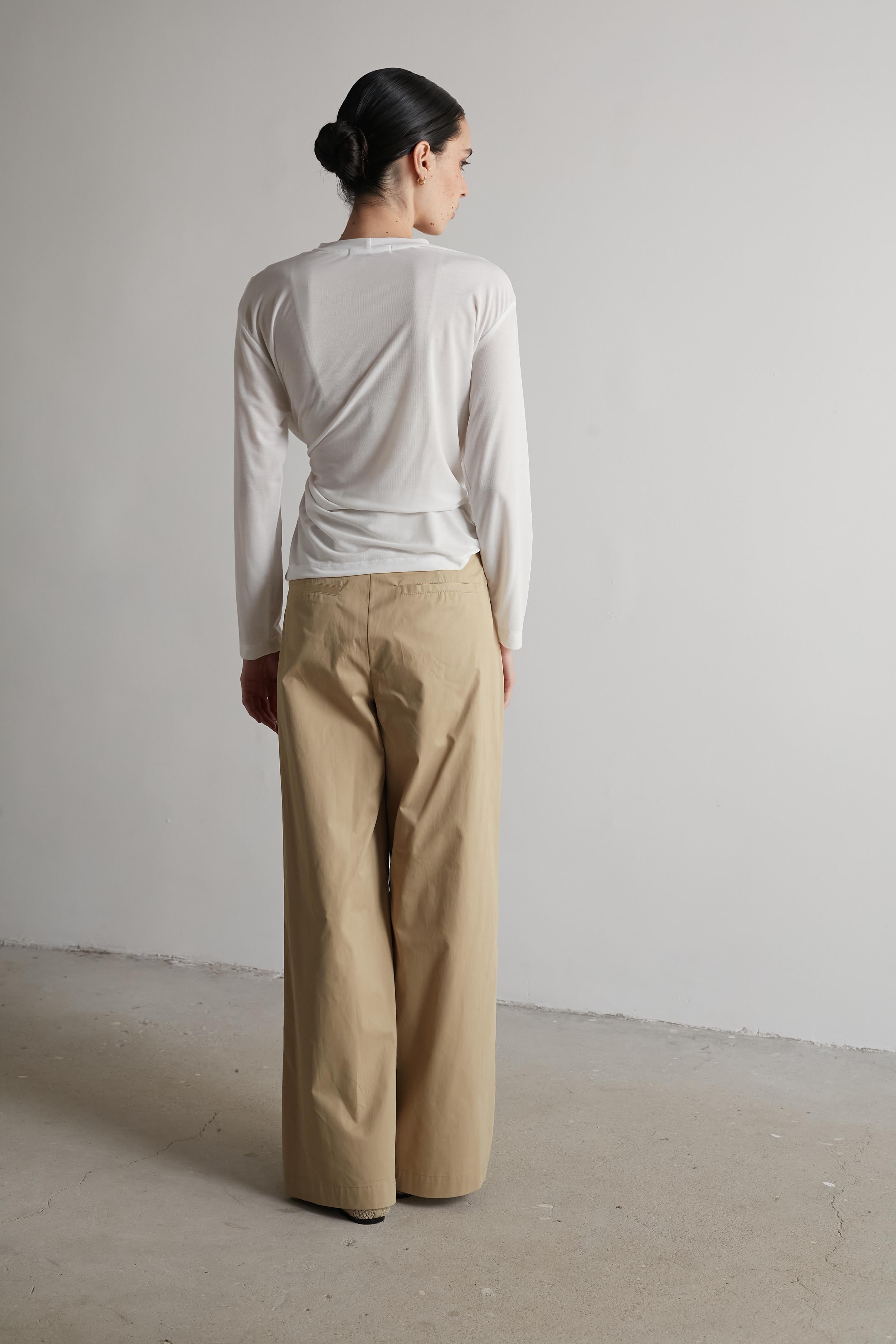 Tie shirt long white