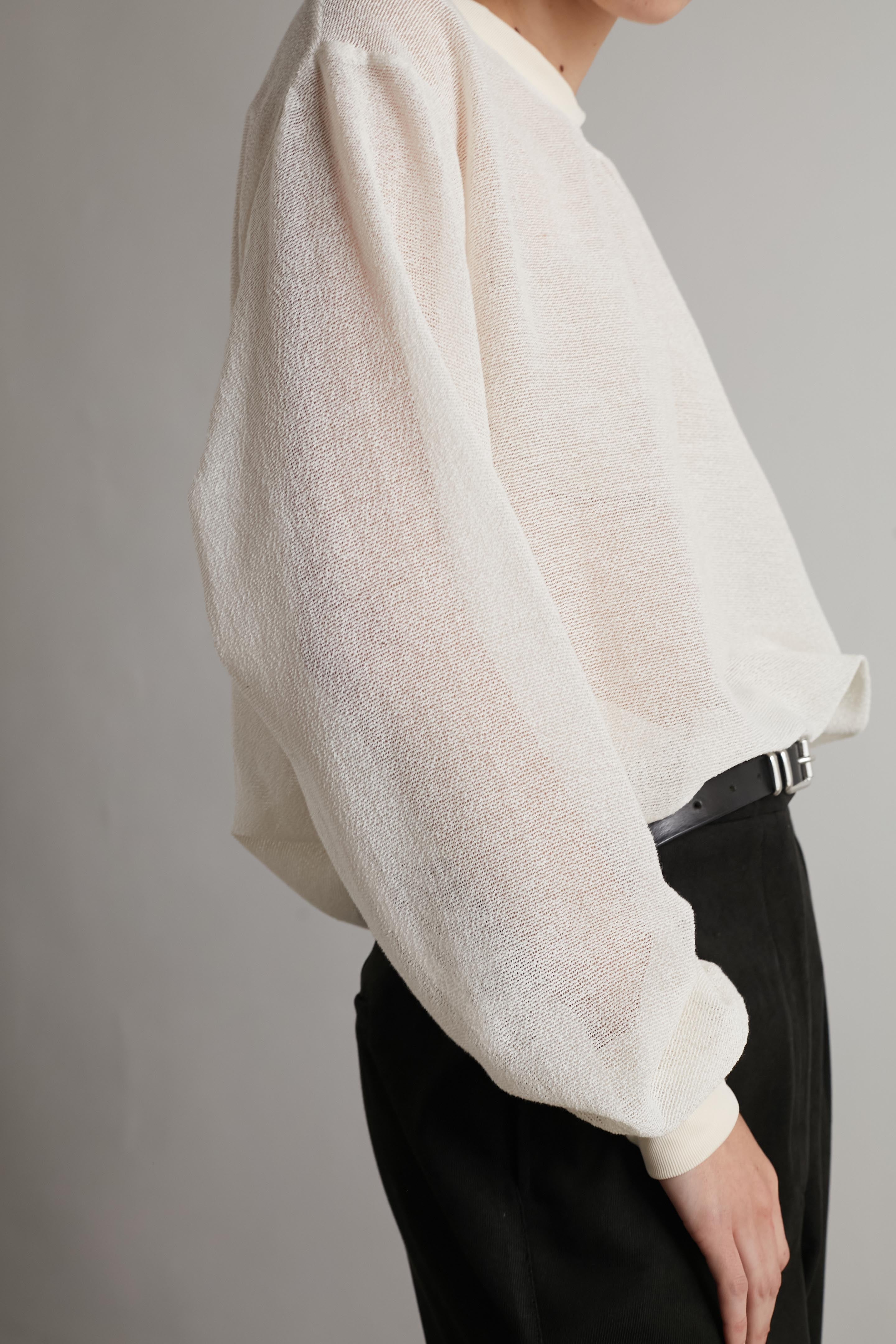 Oversize net sweatshirt vanilla