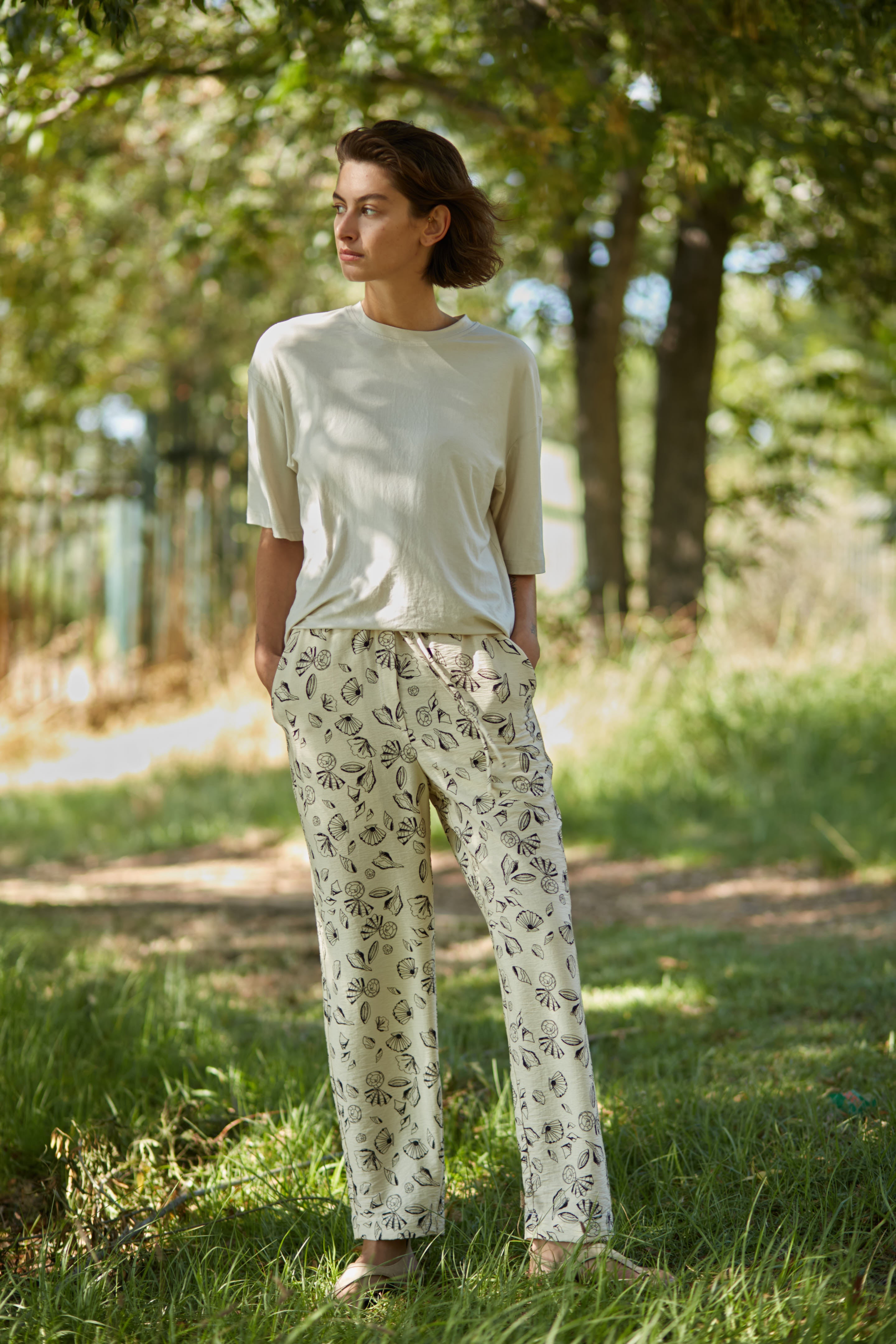 July shells pants cream
