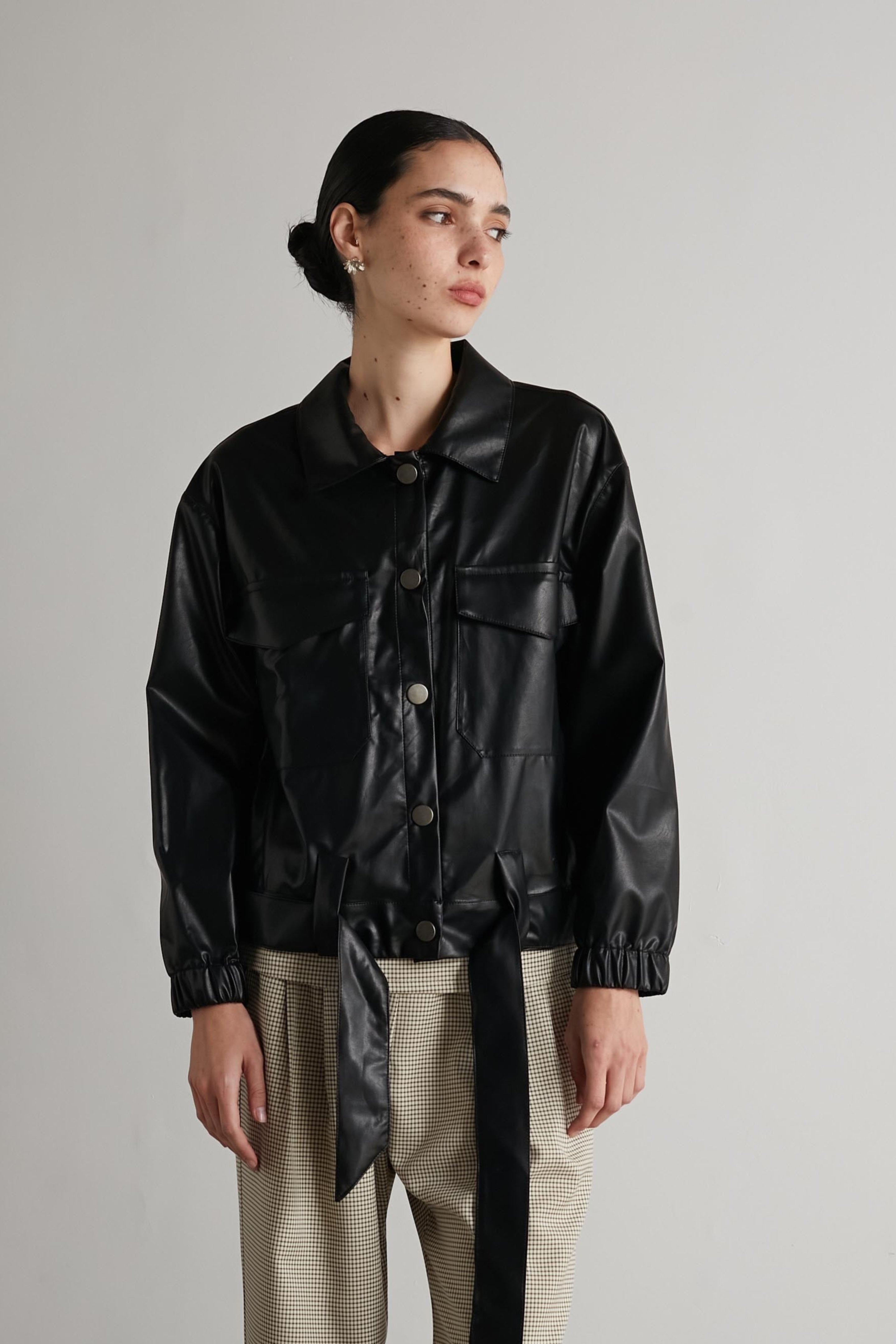 Vegan leather jacket Black