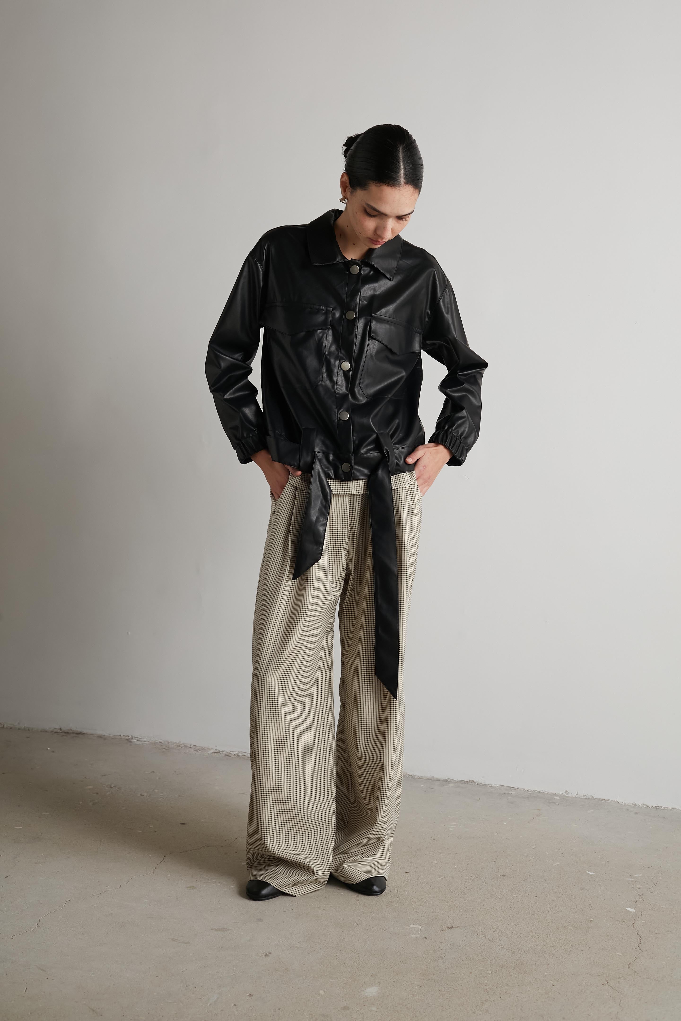 Vegan leather jacket Black
