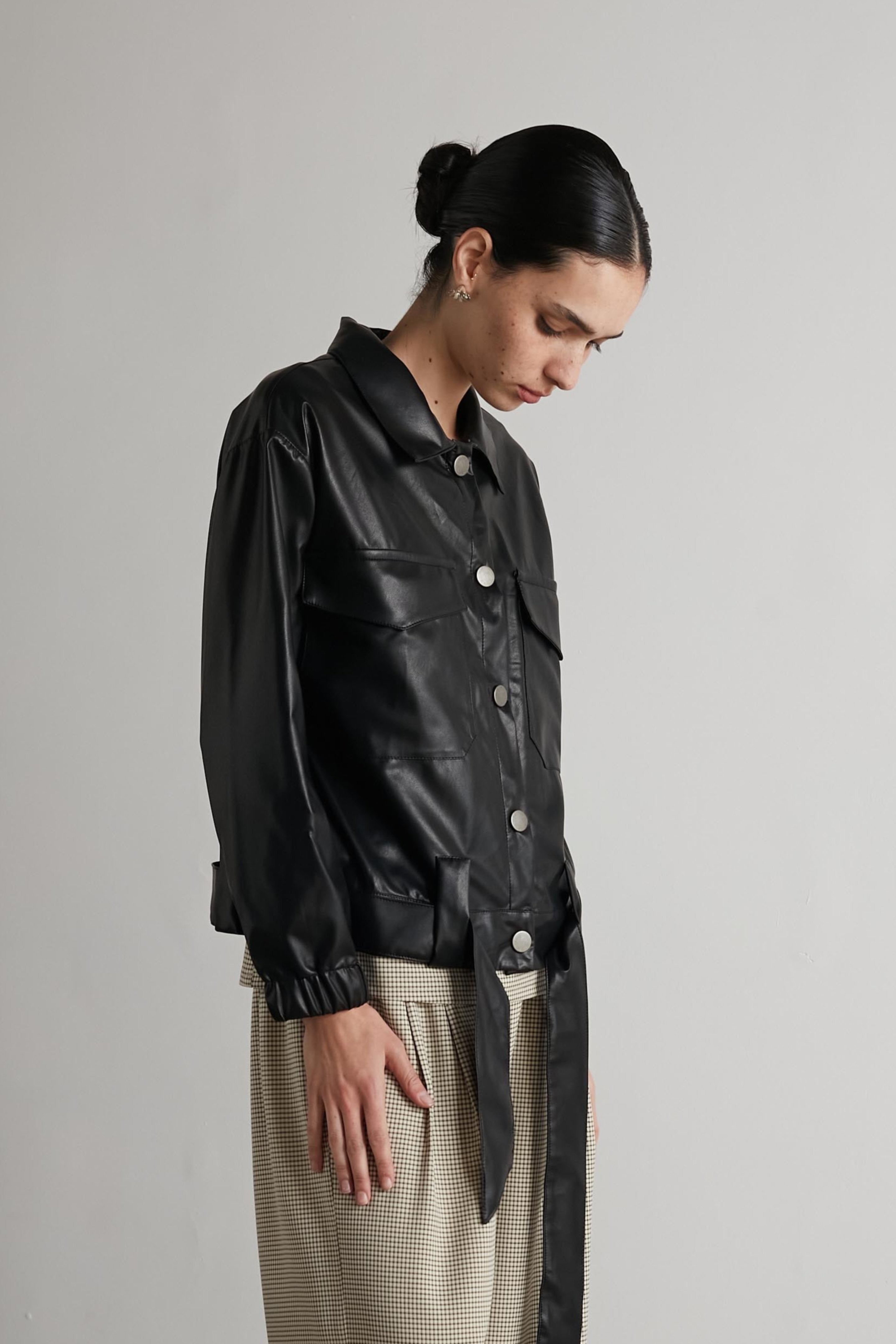 Vegan leather jacket Black
