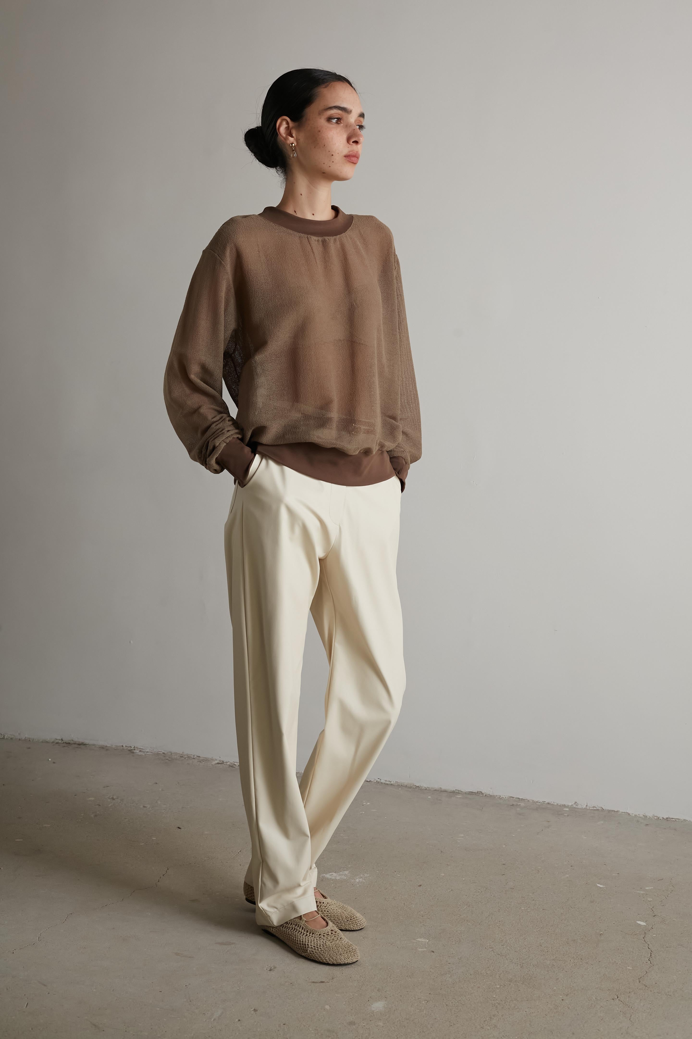 Vegan leather pants Vanilla