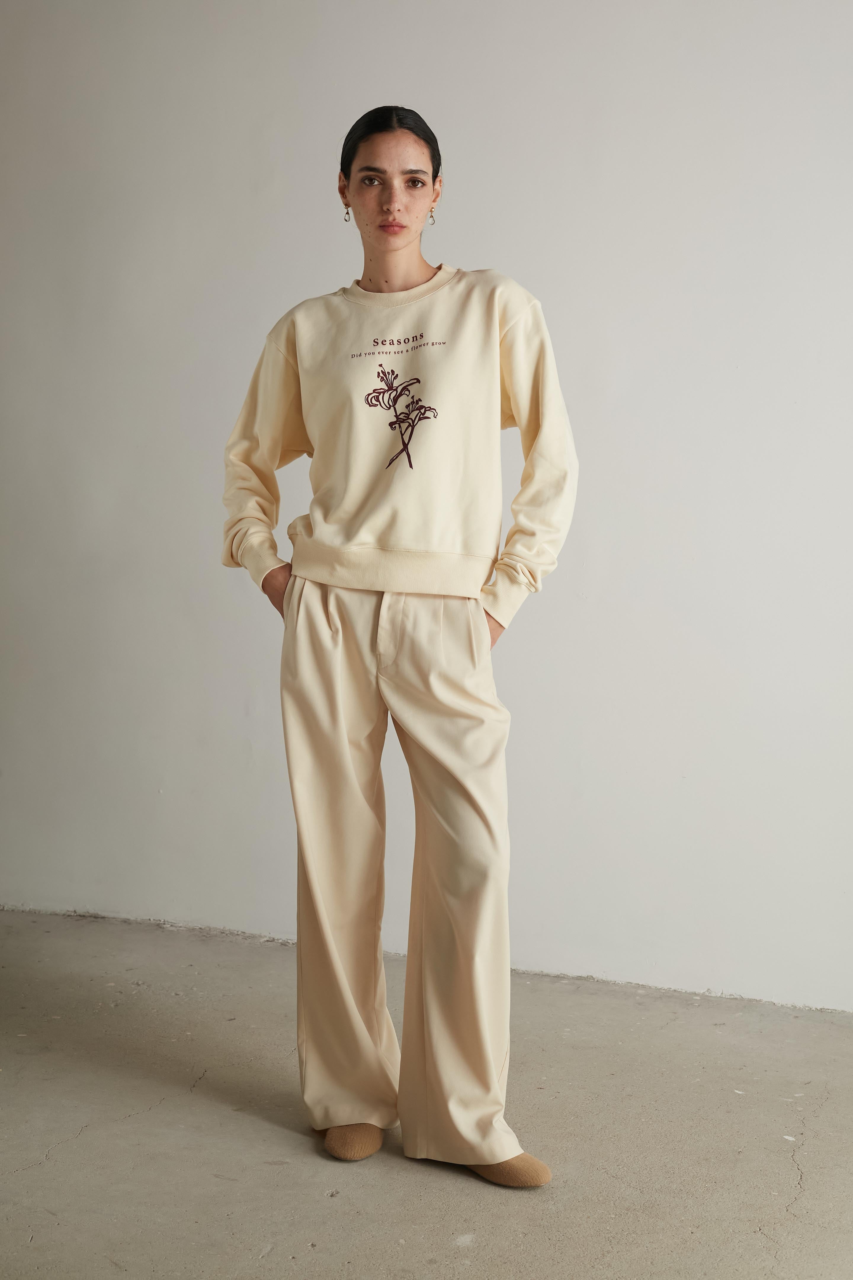 Printed sweatshirt Vanilla