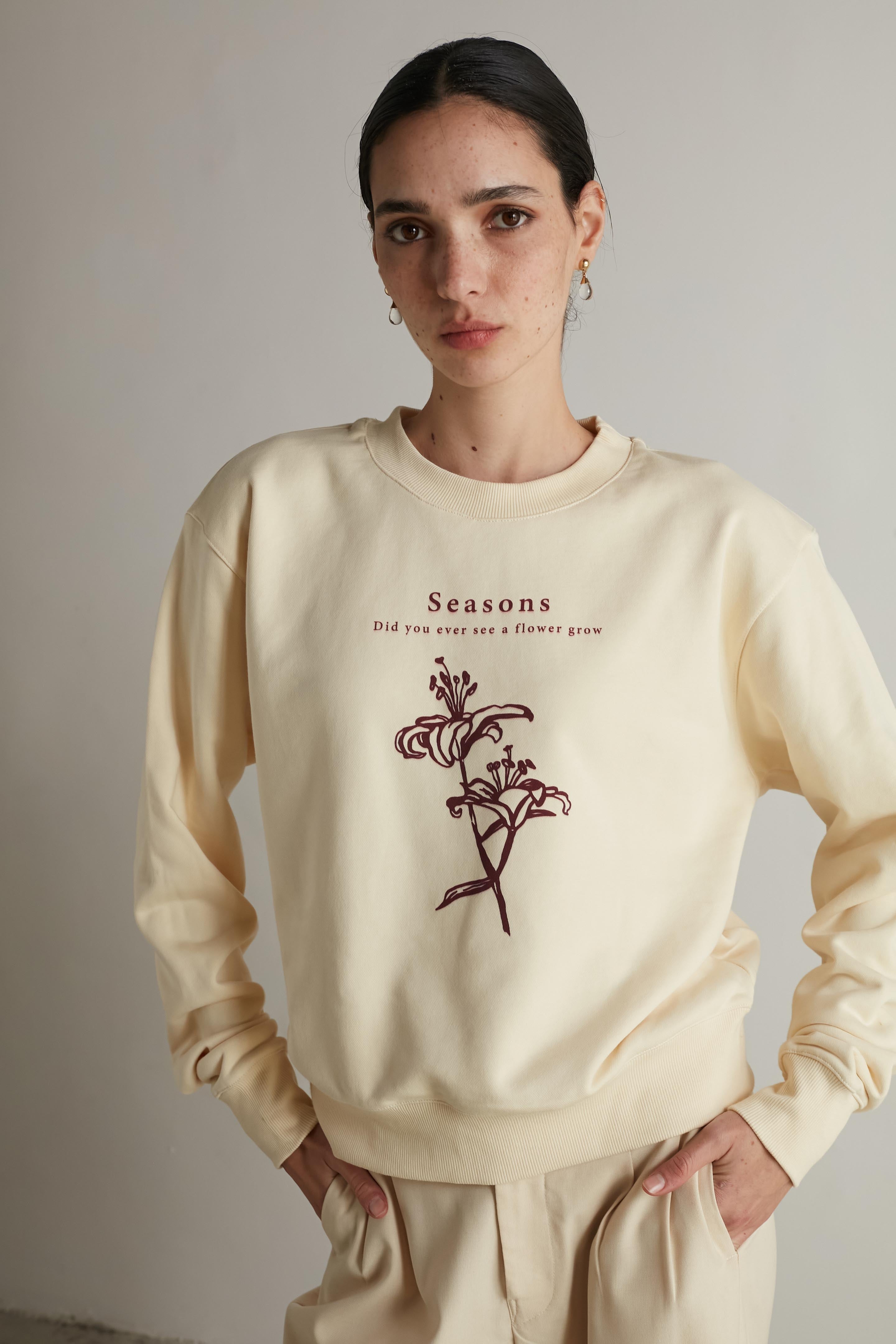 Printed sweatshirt Vanilla