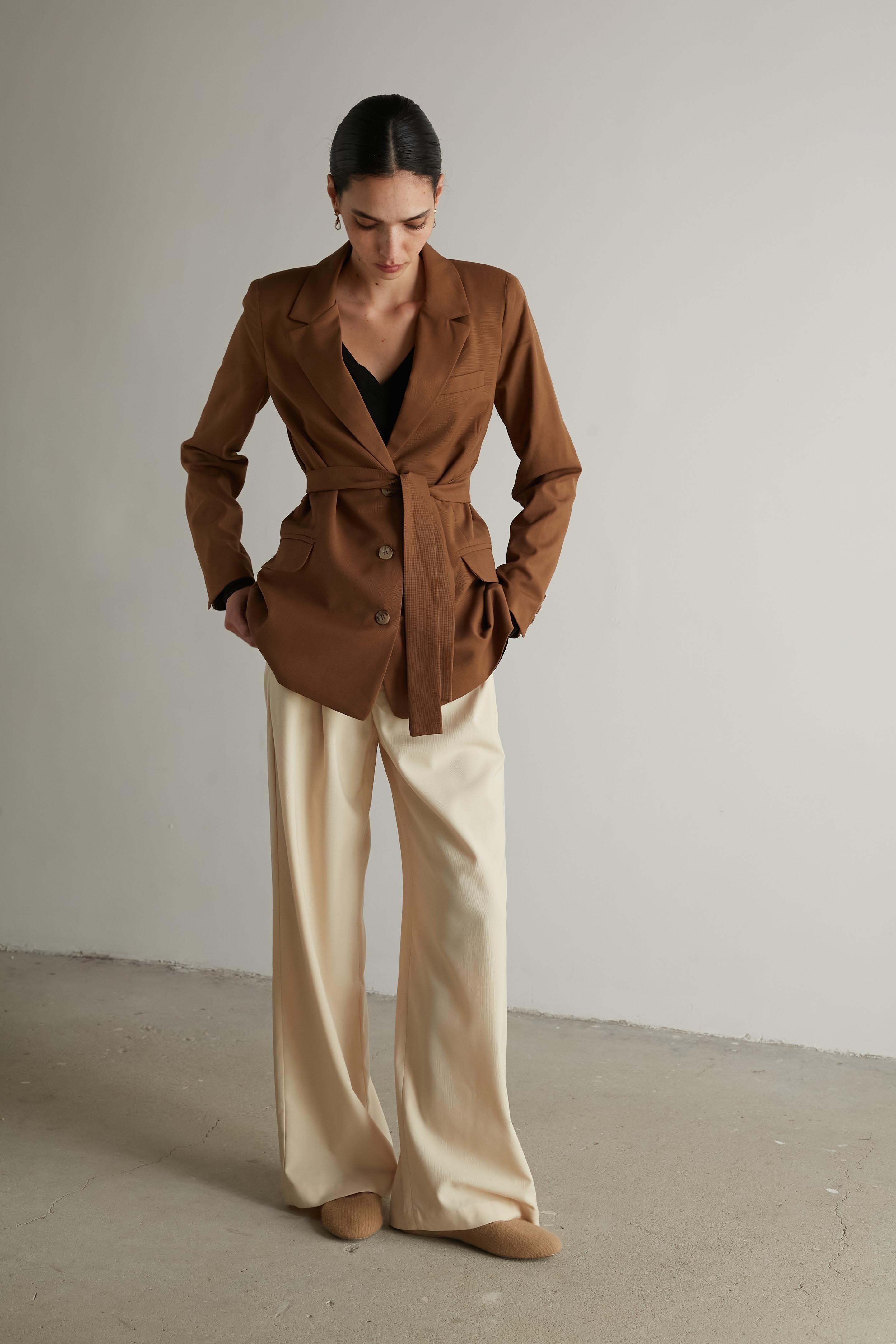 Bruno Fitted jacket Camel