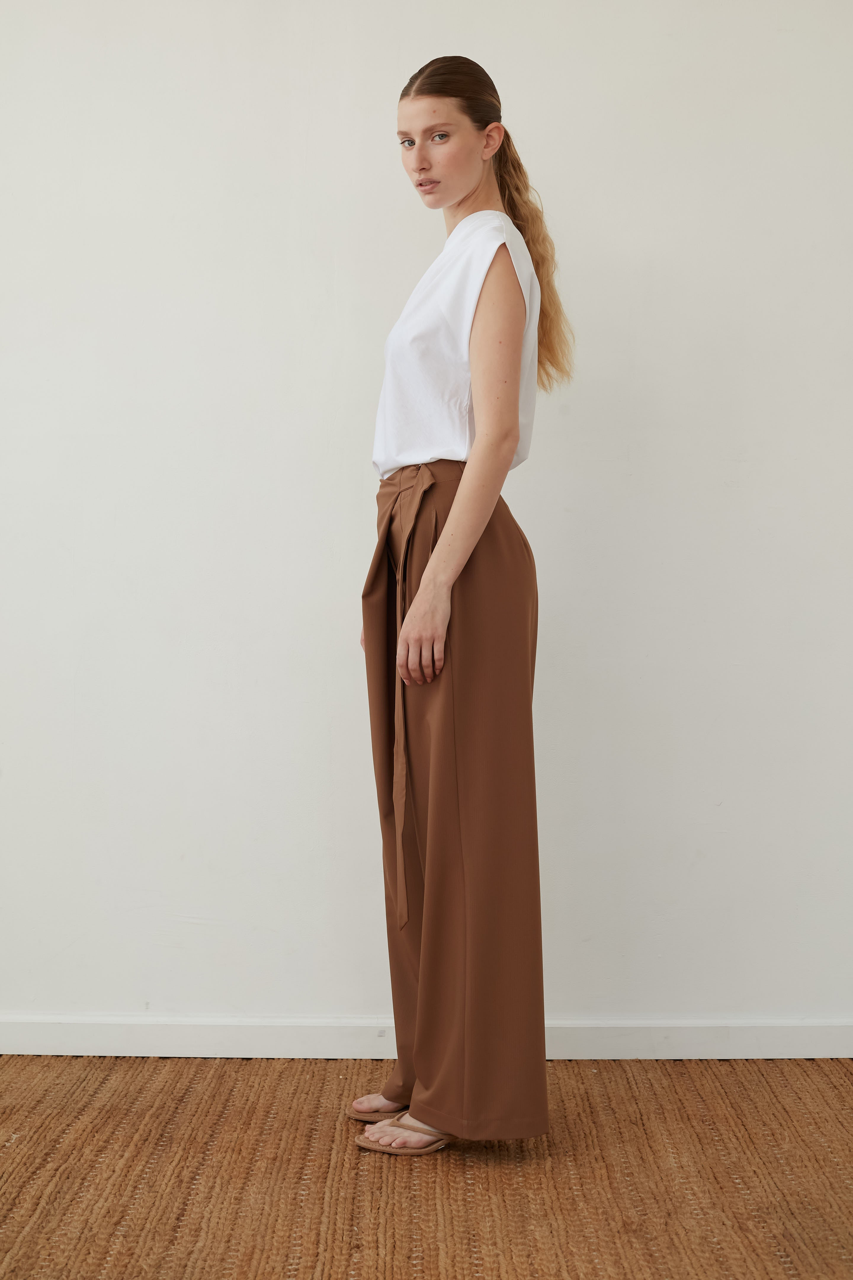 wrap pants coffee