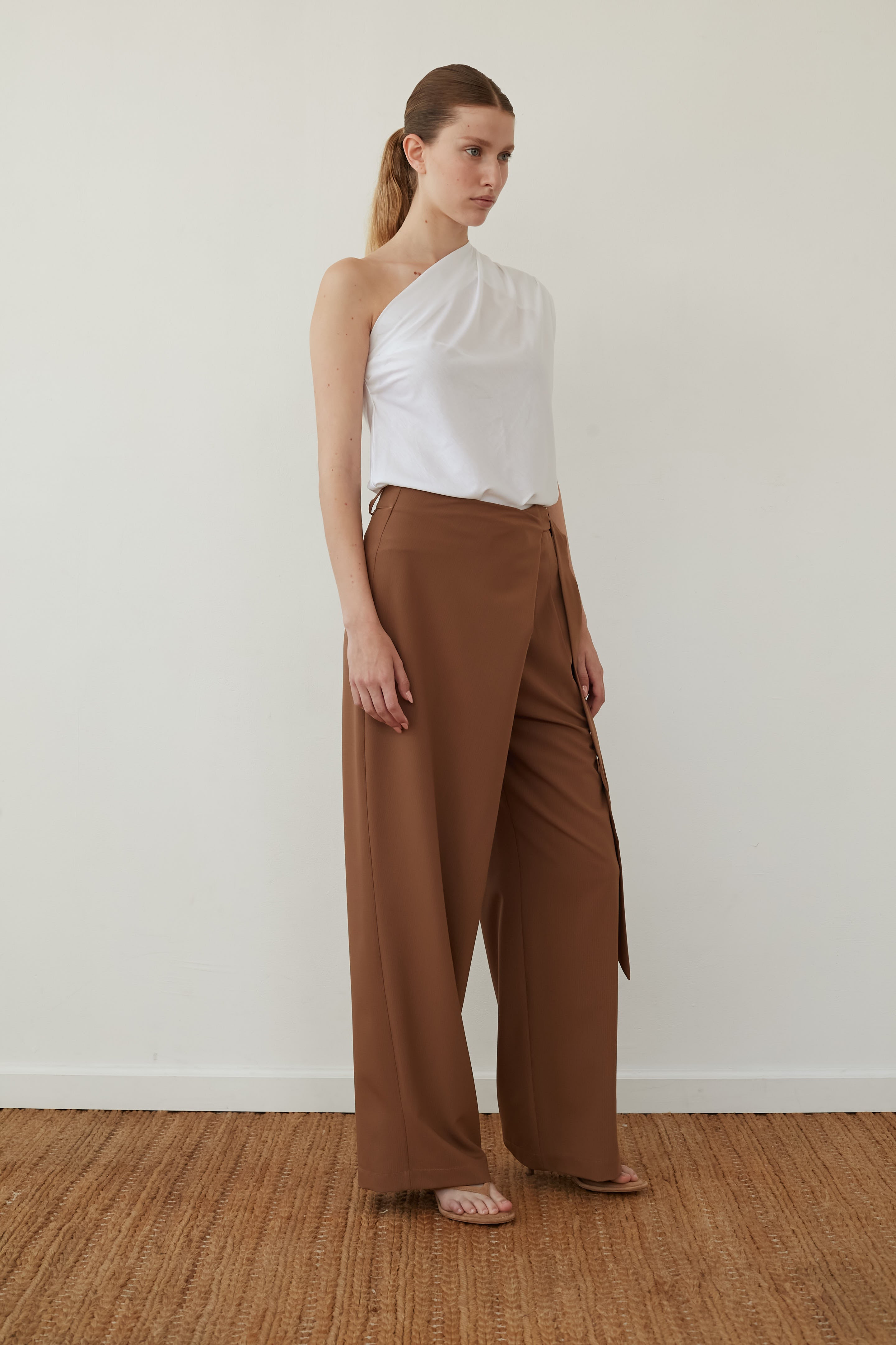 wrap pants coffee