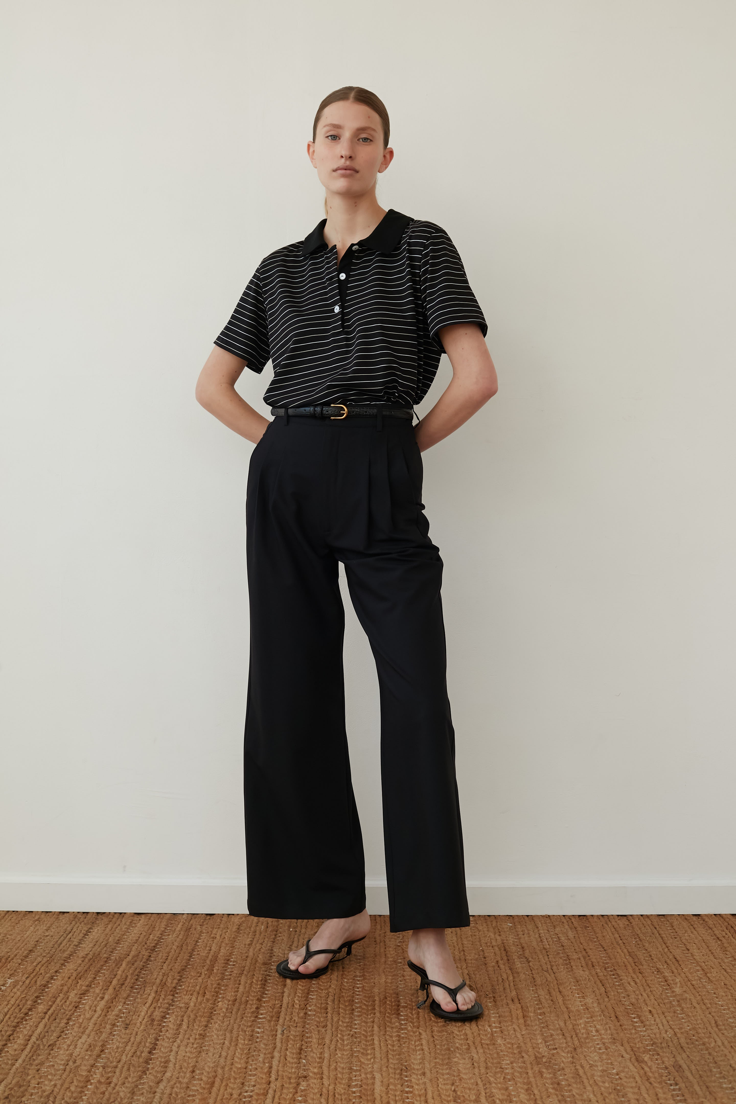 Wide bruno pants black