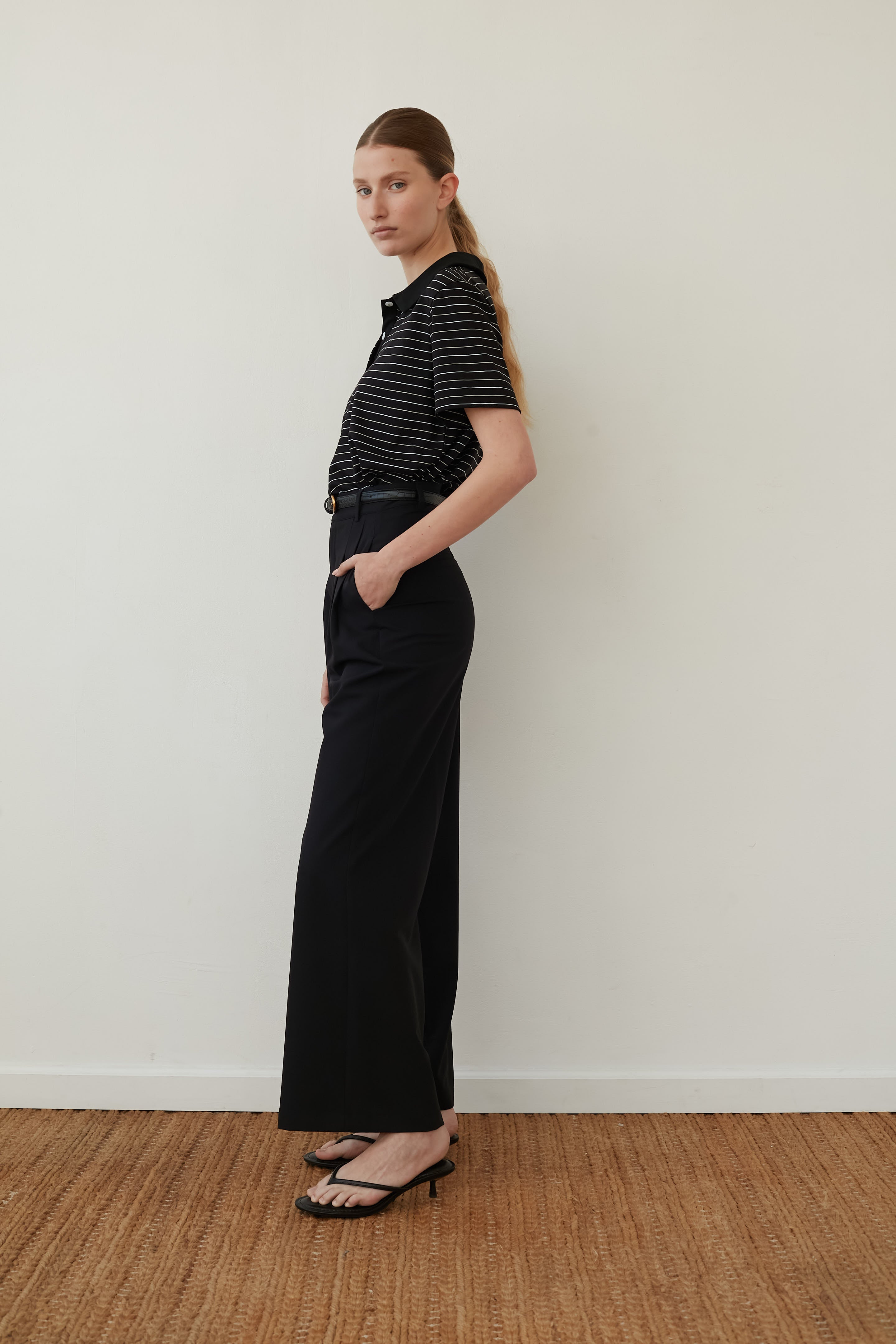 Wide bruno pants black
