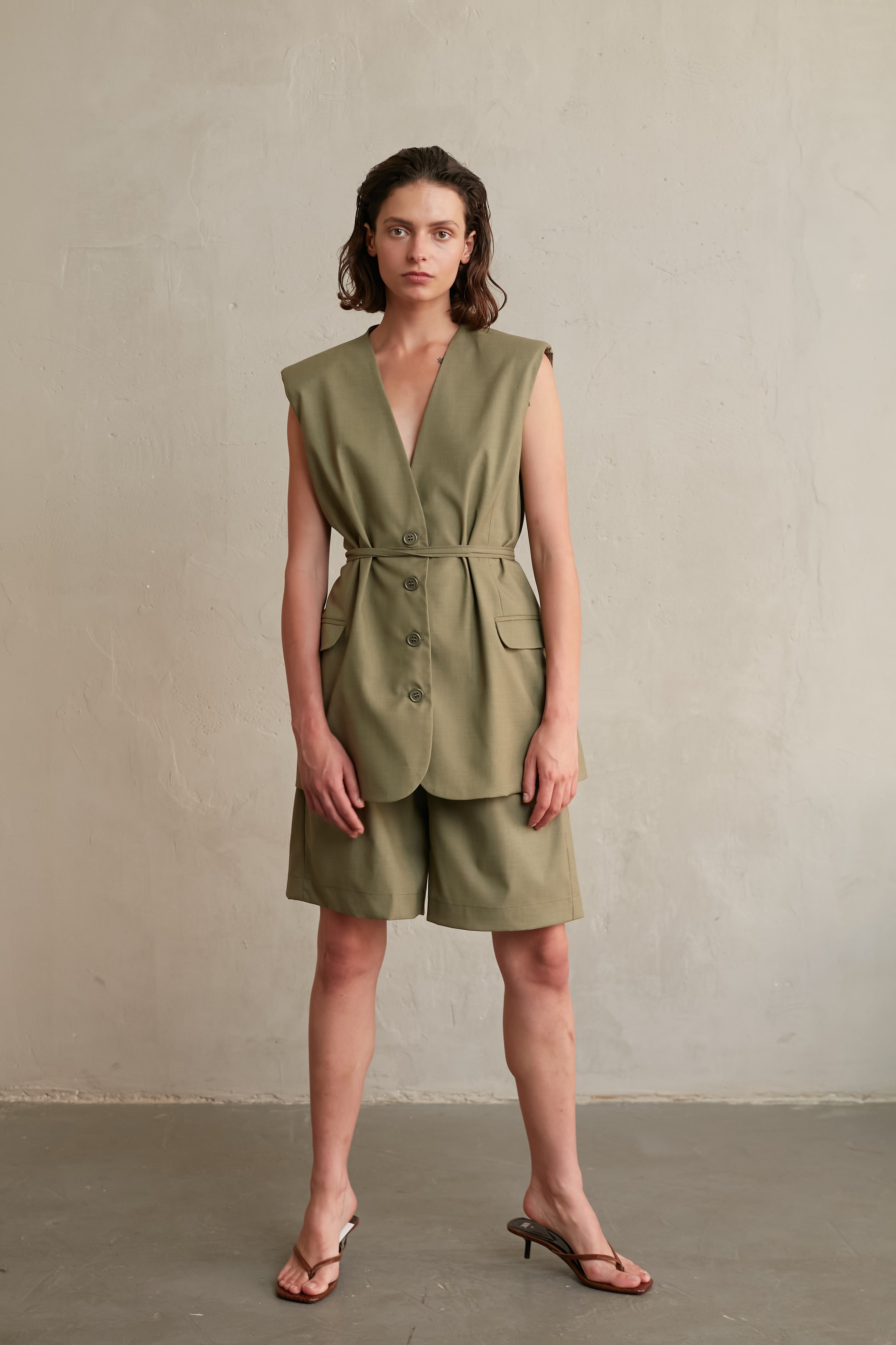 Bruno vest Olive
