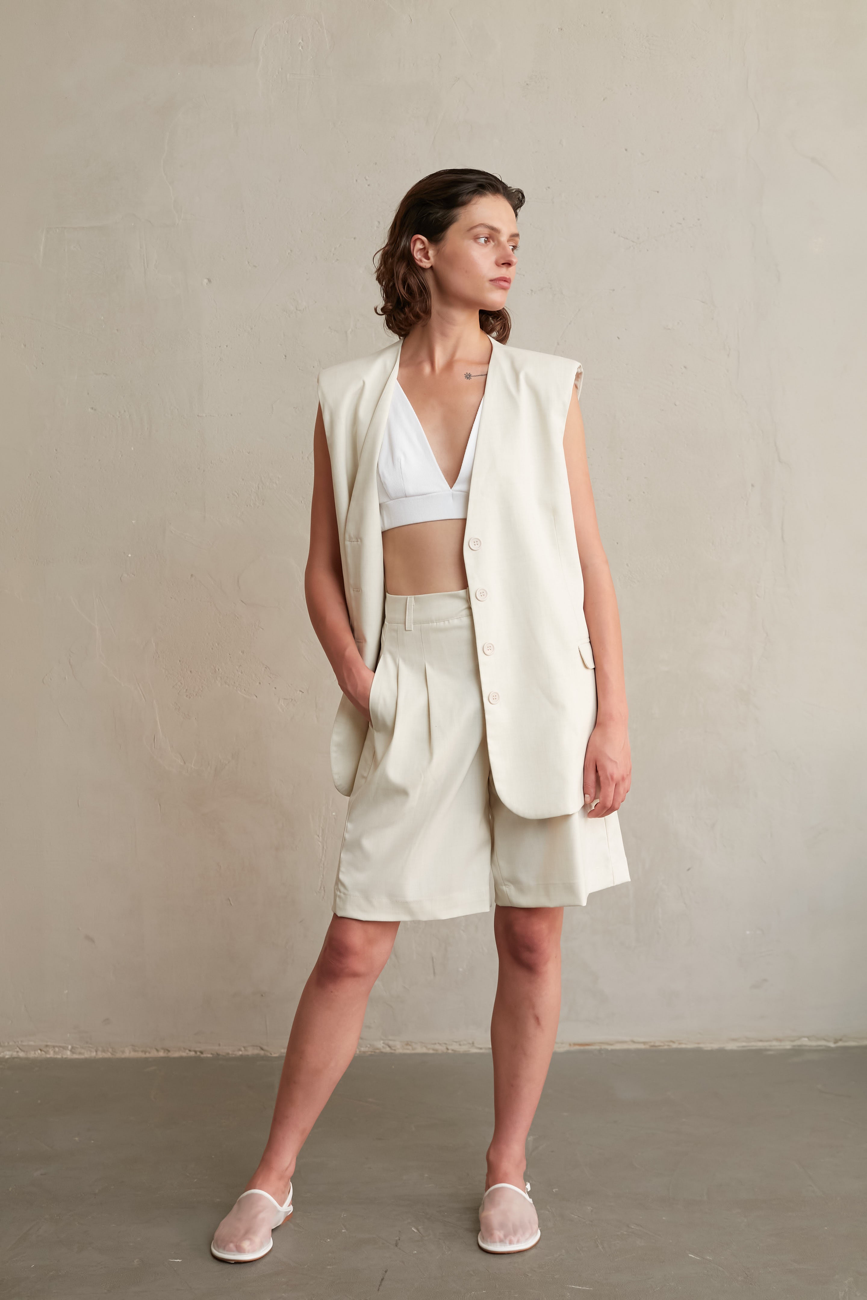 Bruno bermuda short Beige