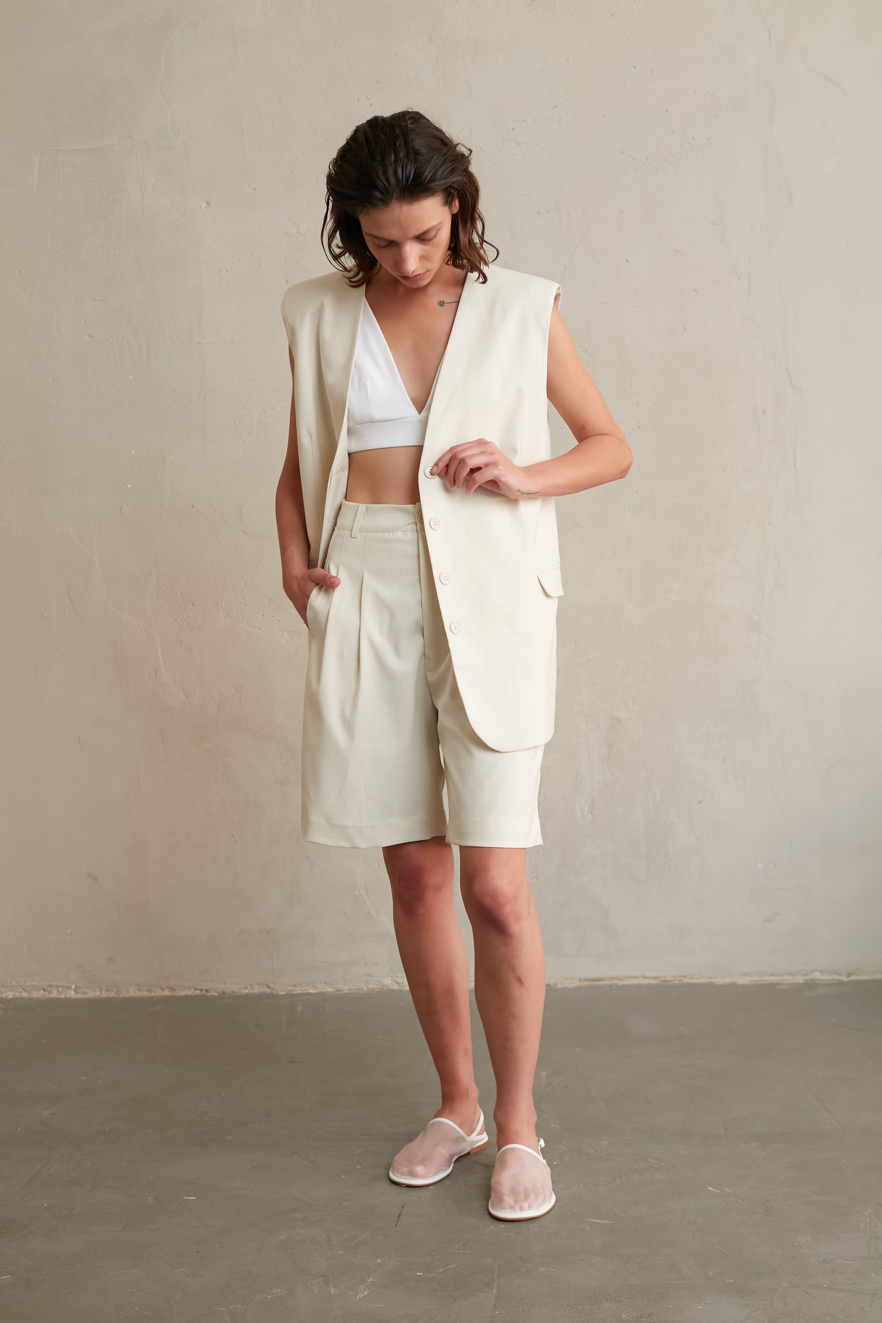 Bruno bermuda short Beige
