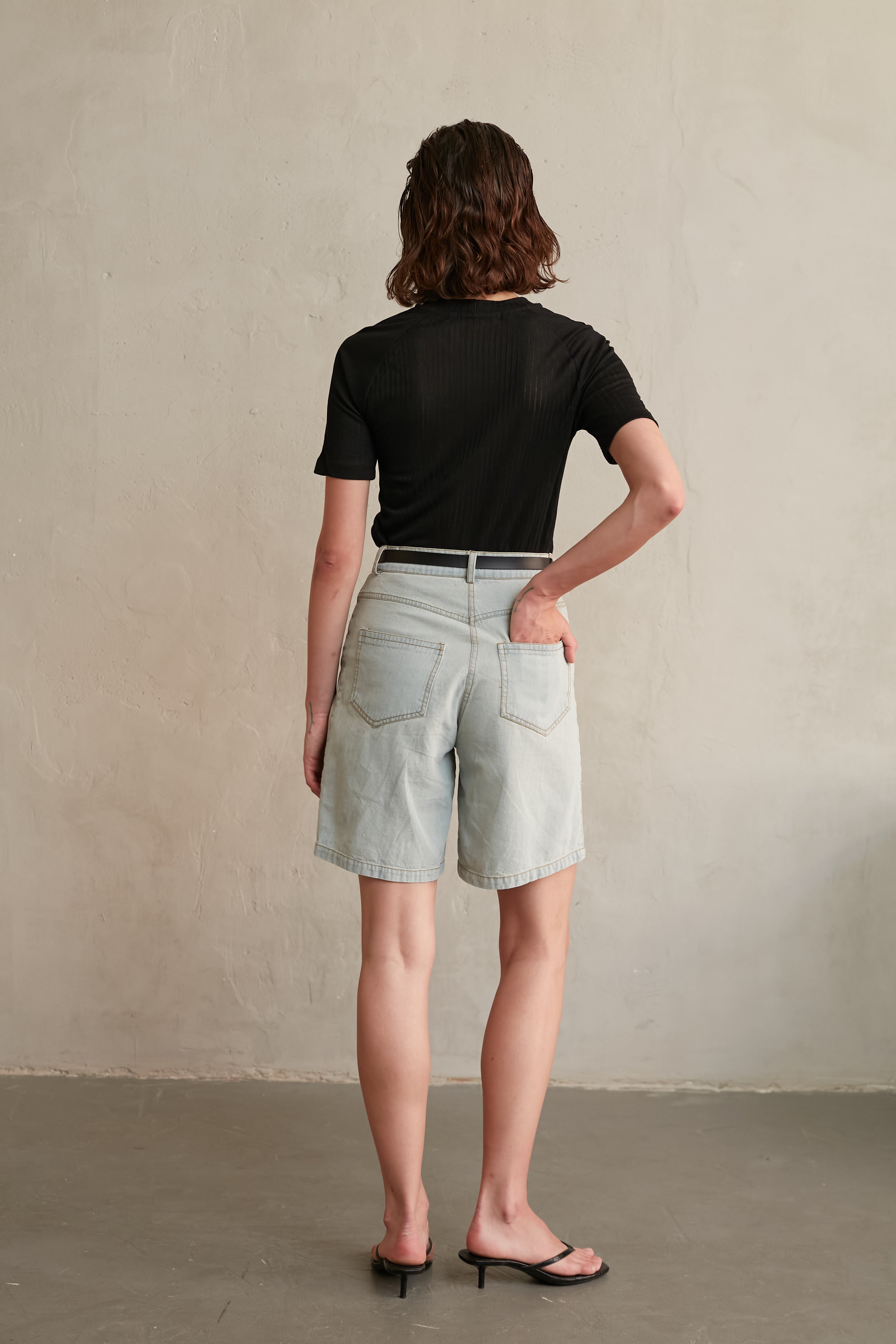 Rib soul top Black
