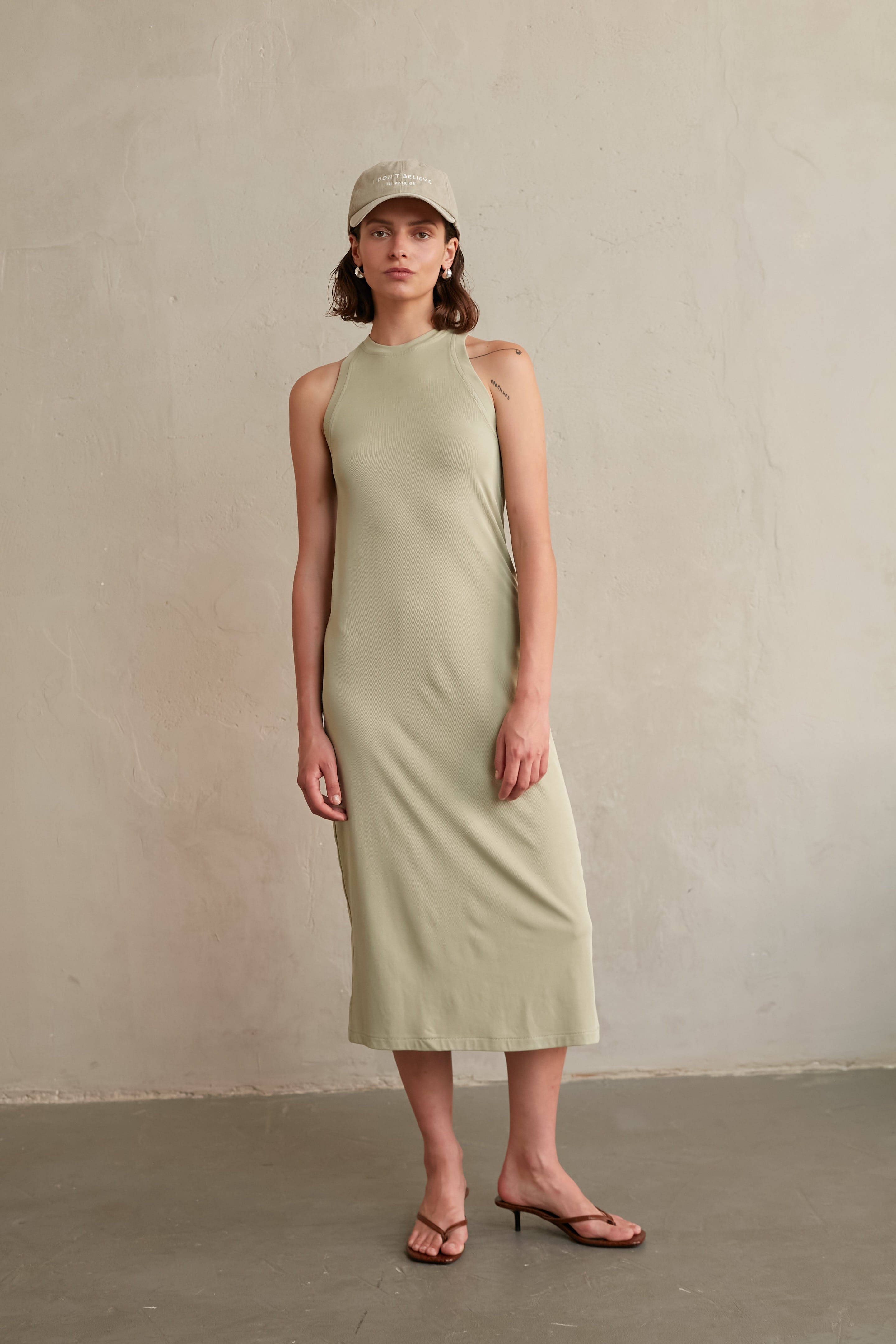 Racer dress Pistachio