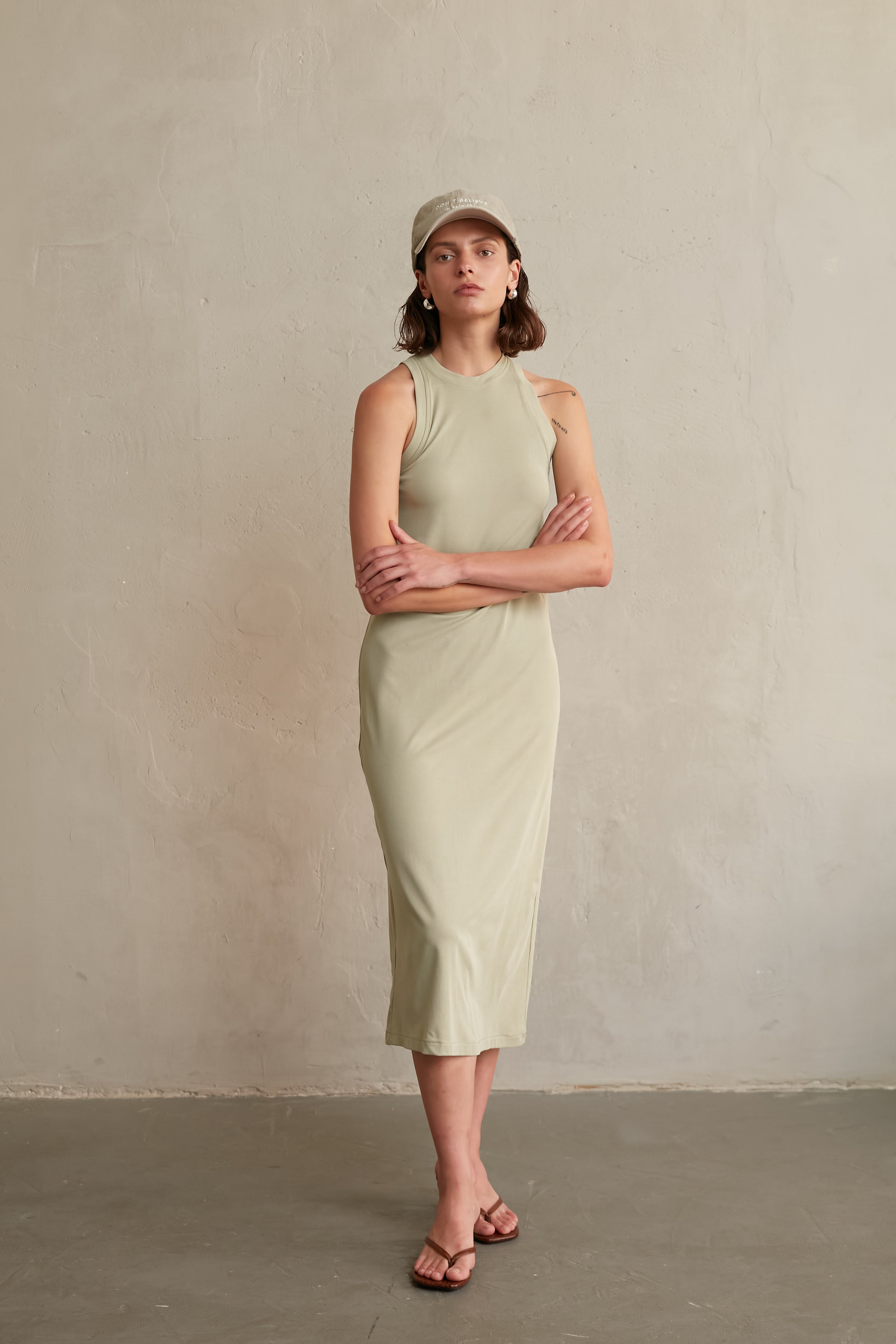 Racer dress Pistachio