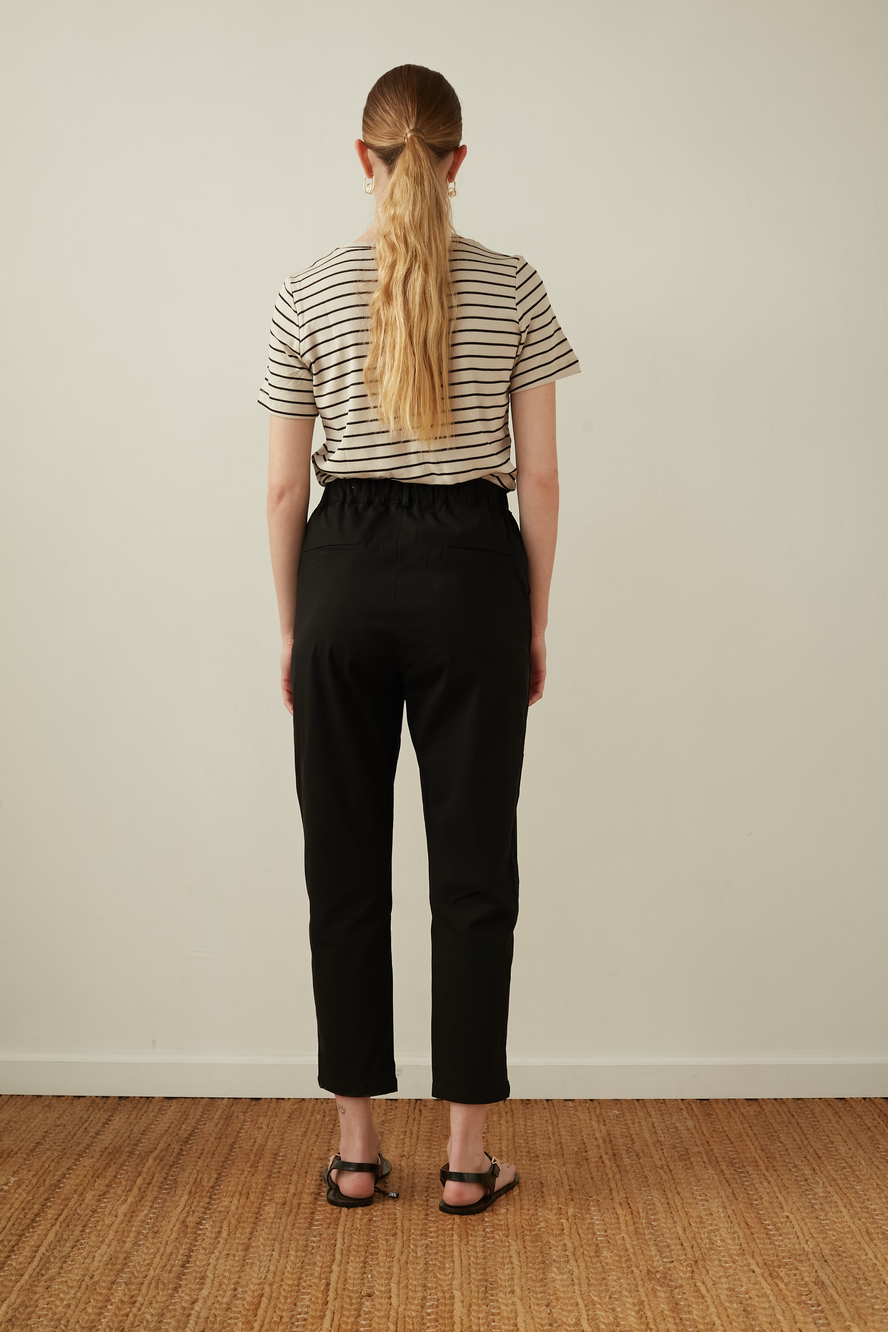 poppy pants black