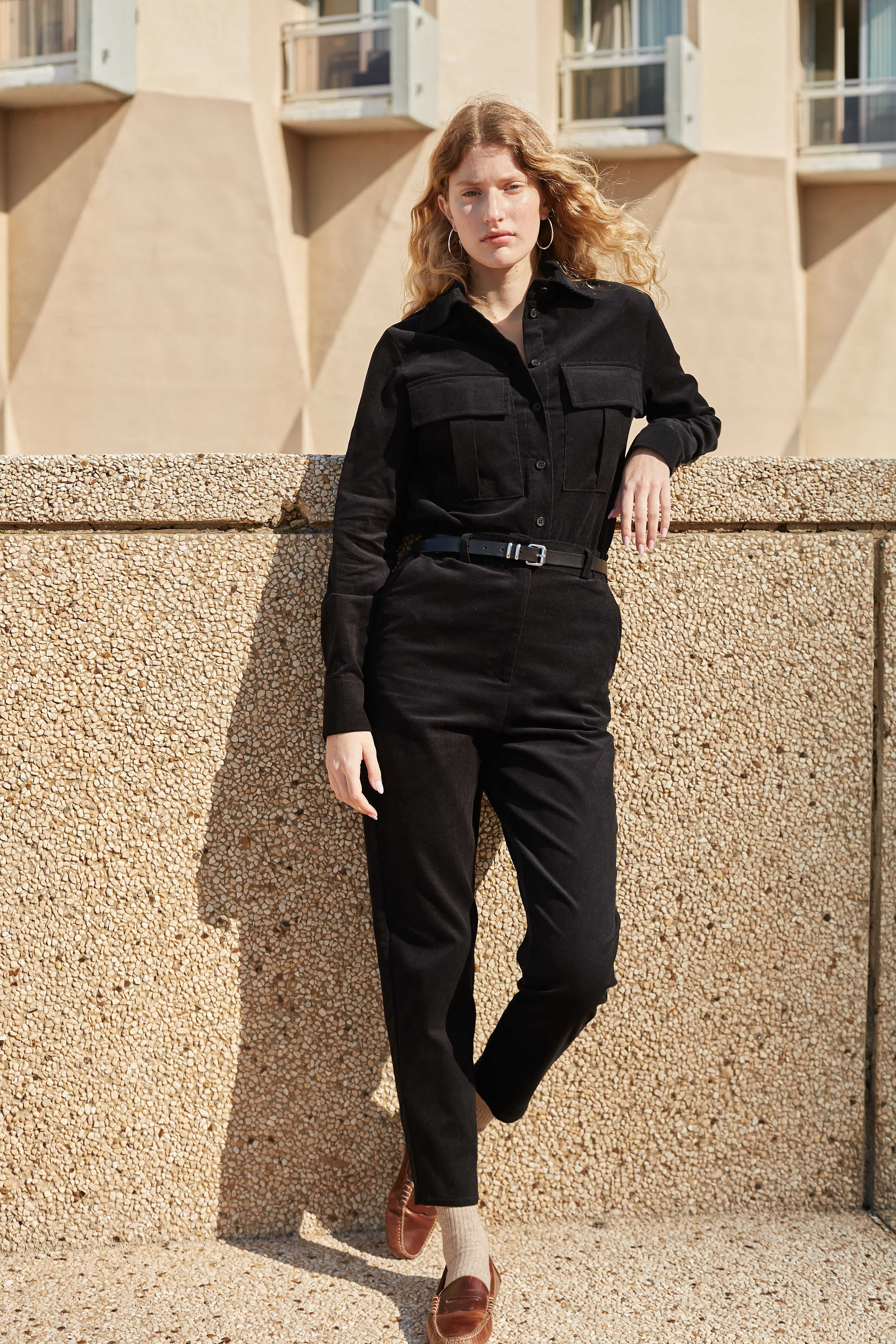 poppy pants curduroy black