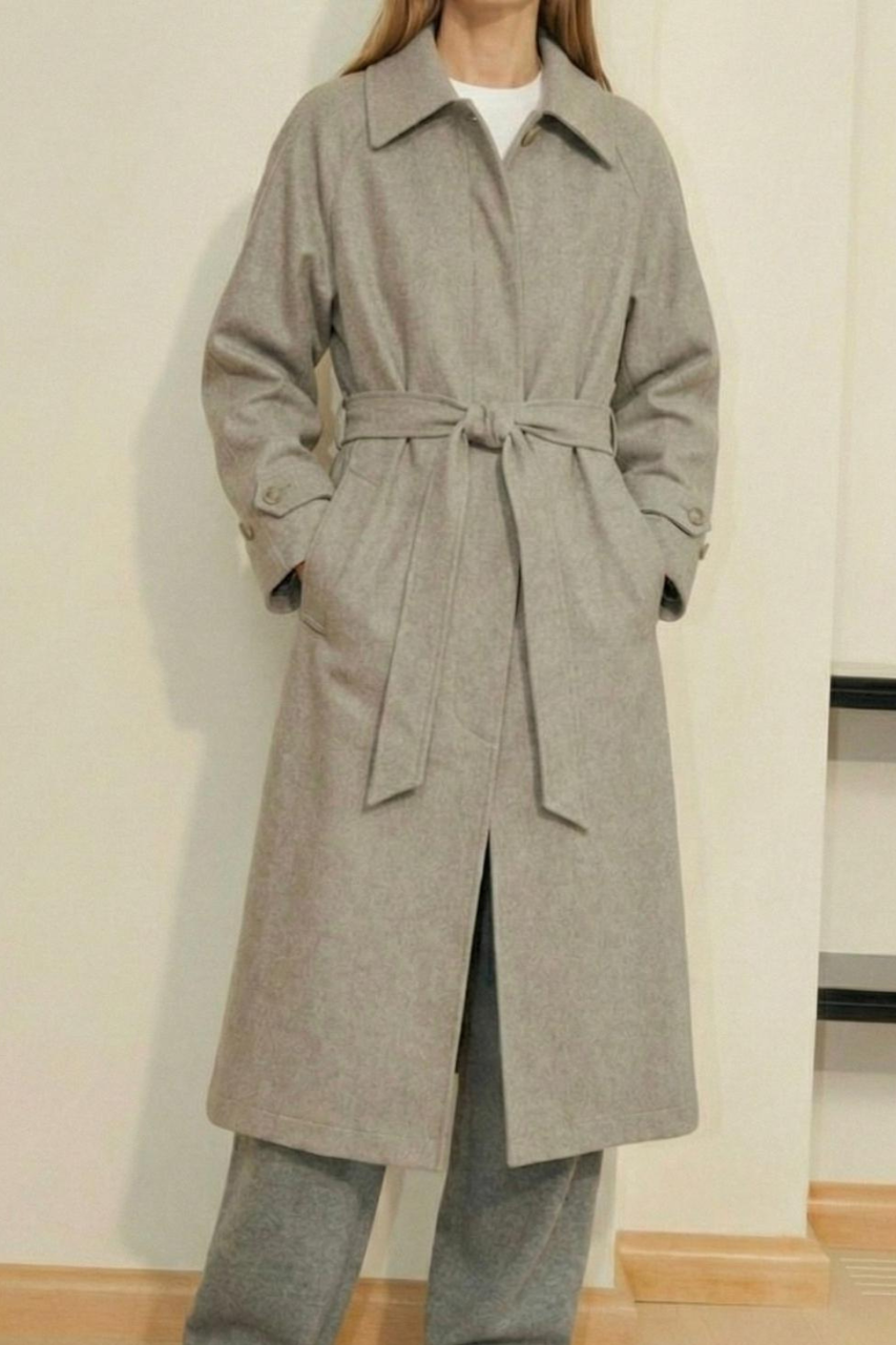 Wool trench coat Beige