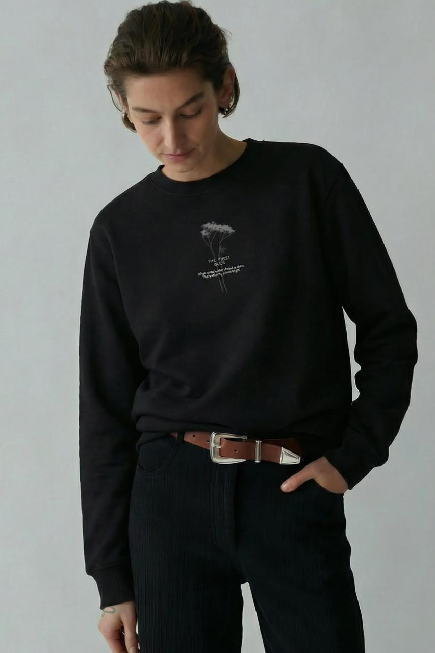 Printed sweatshirt black