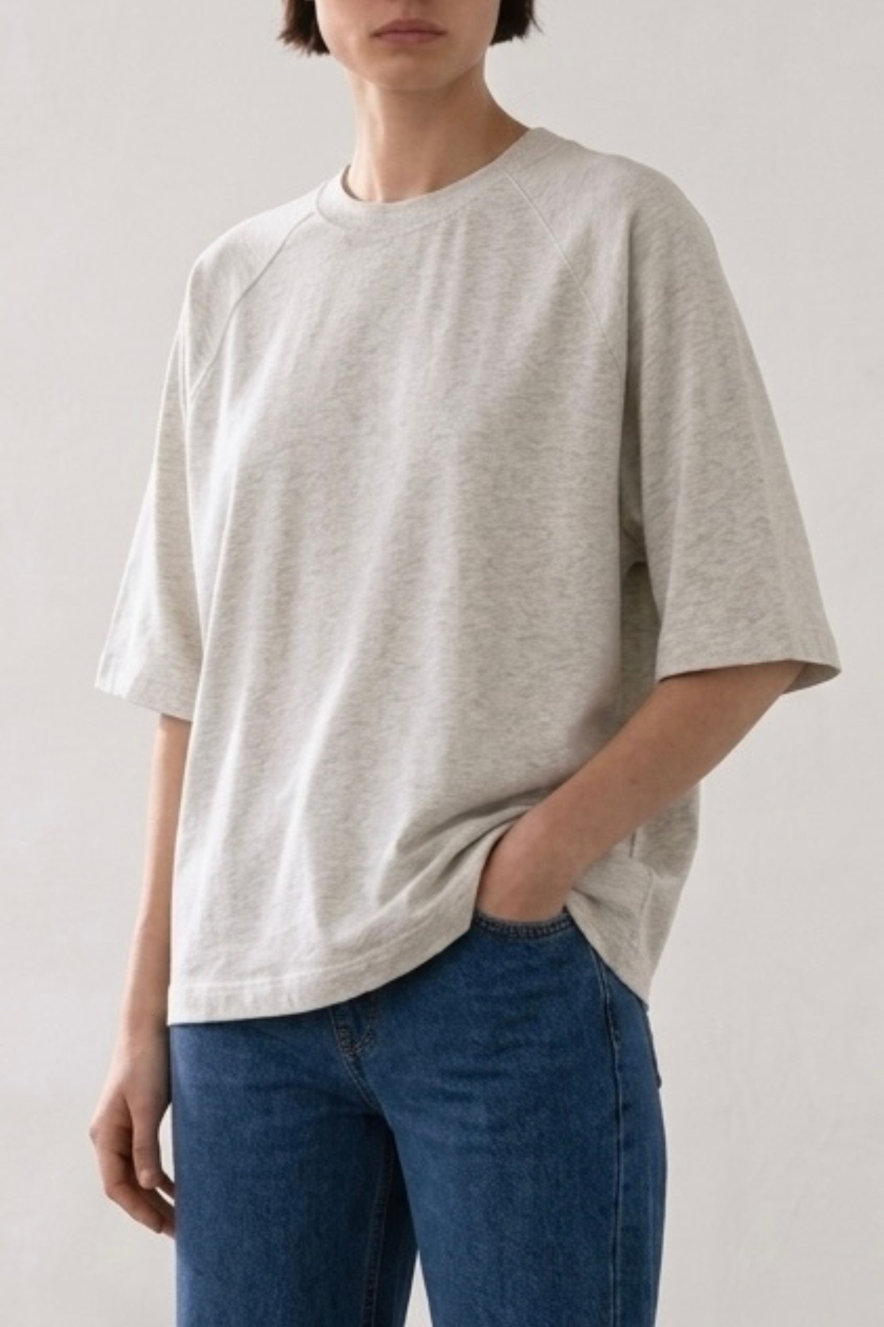 BOXY COTTON T melange