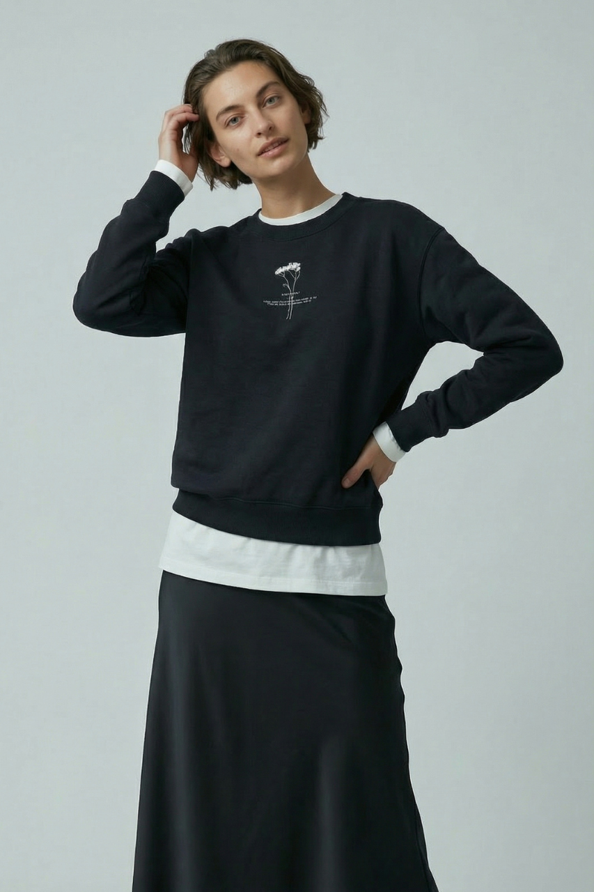 Printed sweatshirt black