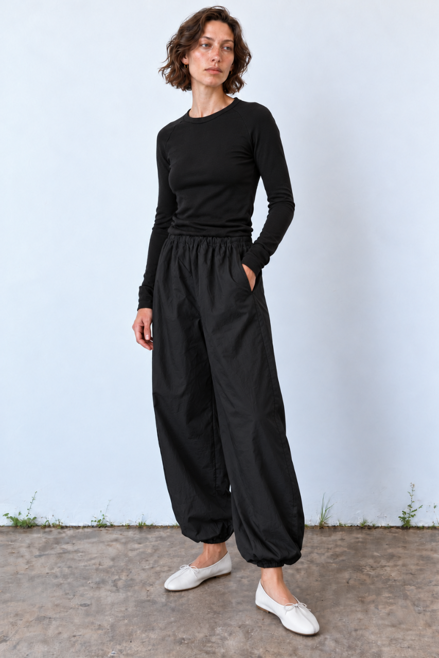 W Balloon Pants black